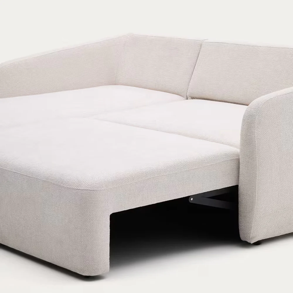 Kave Home Laira 3-zitsslaapbank met Chaise Longue Links - Beige - Image 7