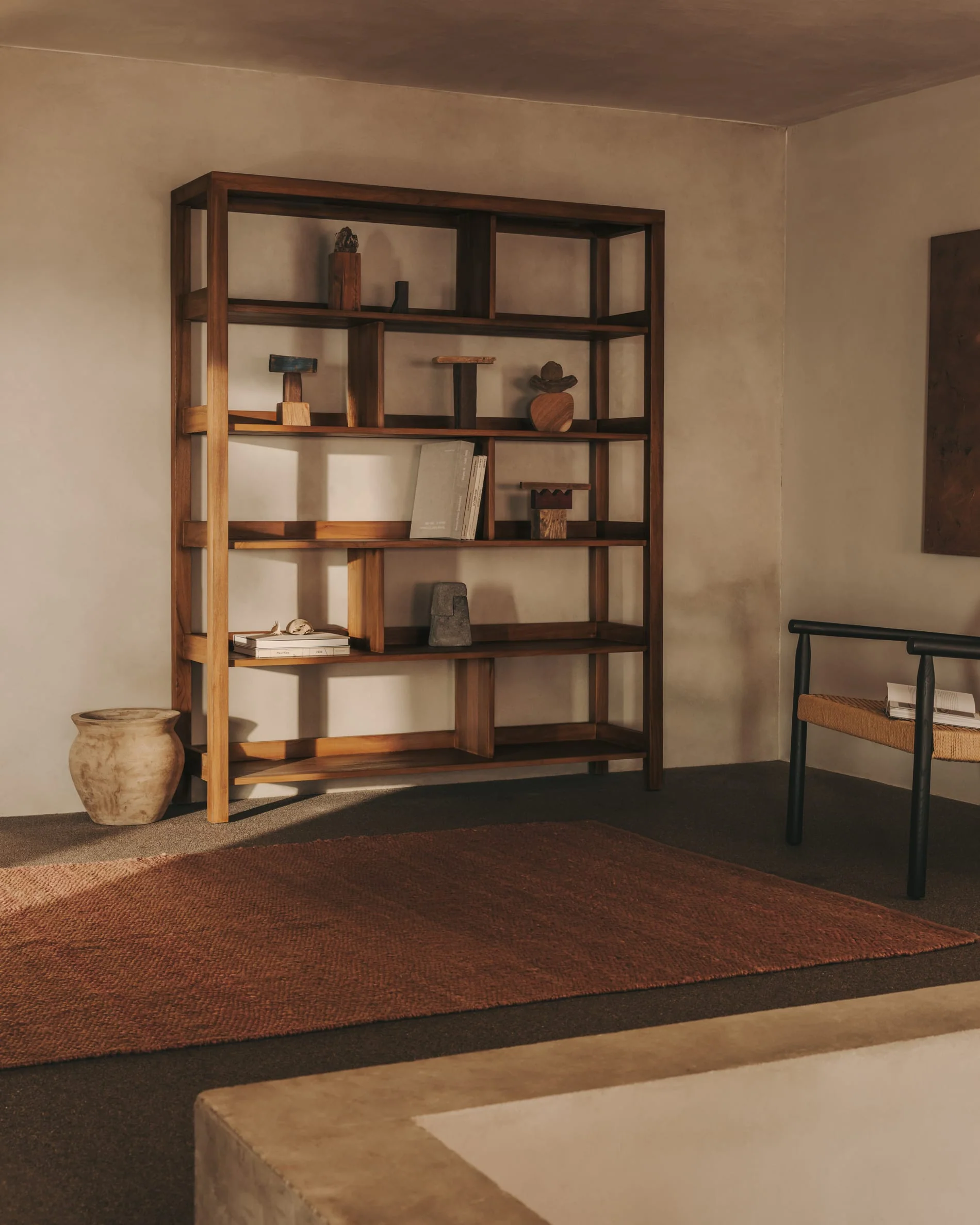 Kave Home - Stellingkast Sashi van massief teakhout 150 x 185 cm - Image 6