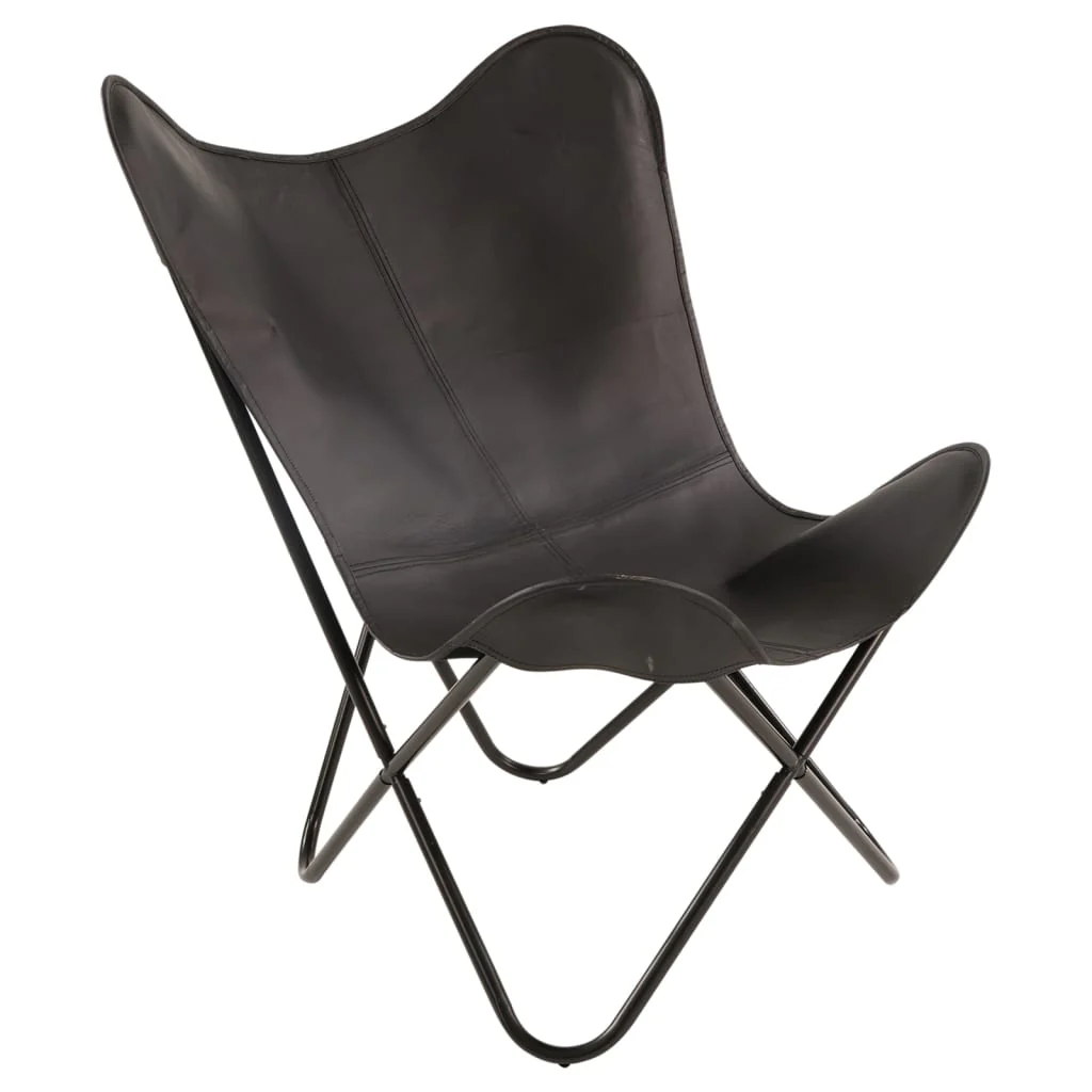 Lesli Living Vlinderstoel Buffalo 75x75x87 cm zwart