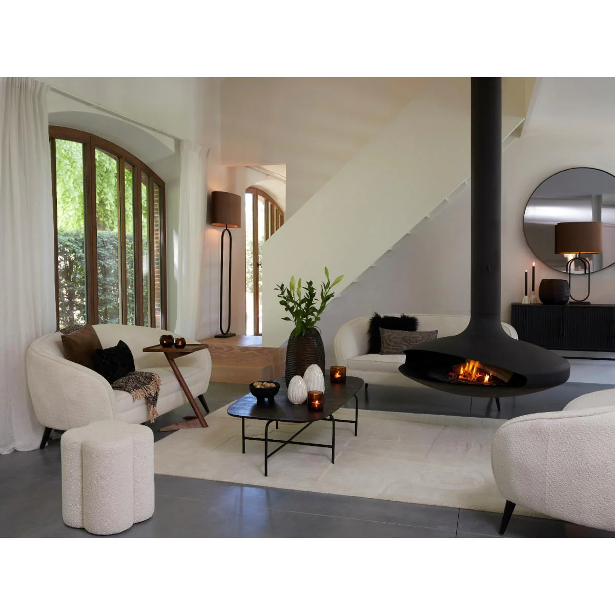 Light & Living - Abage wandkast 150x40x80 cm hout zwart - Image 6