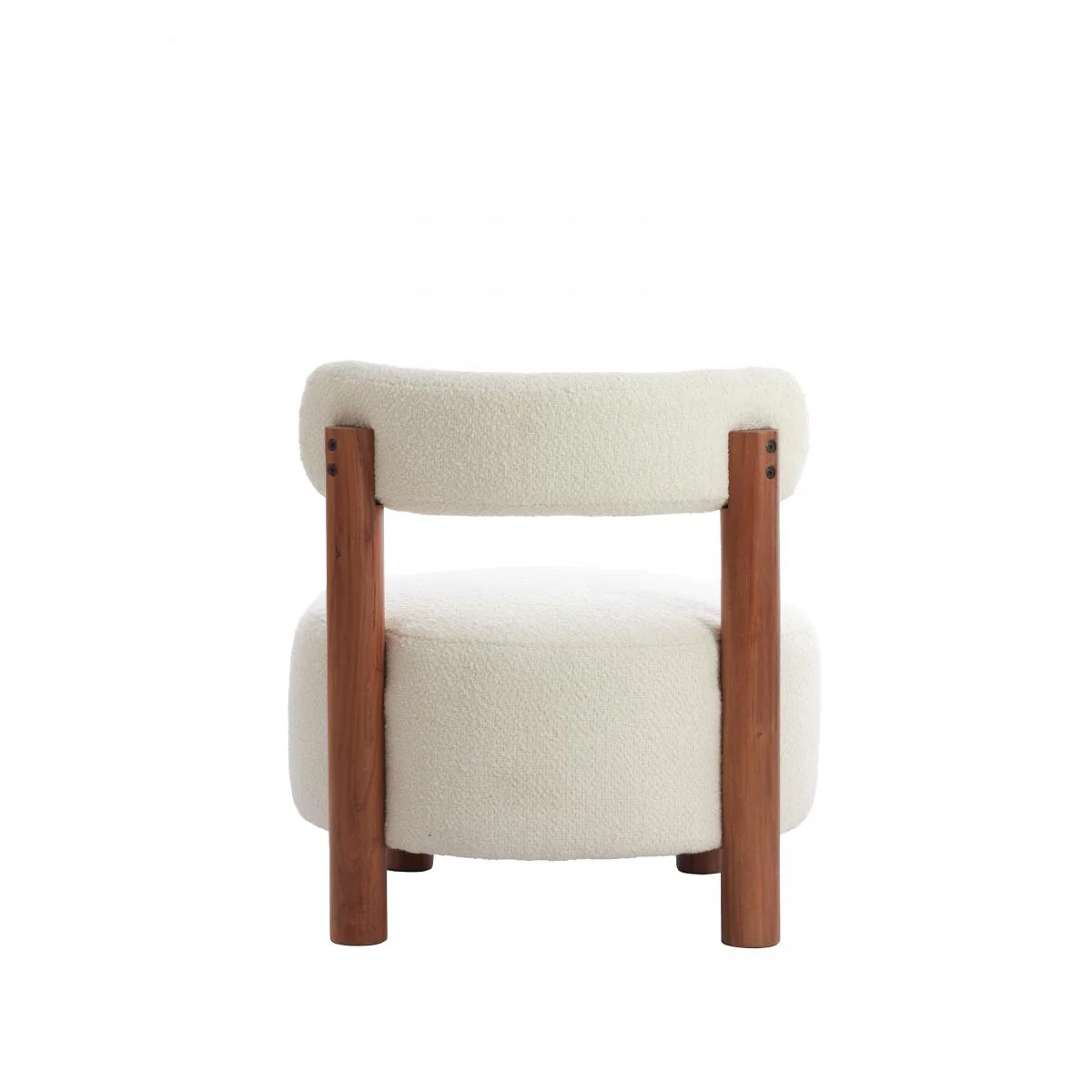 Light & Living - Ferentino fauteuil - acacia hout|bouclé crème - Image 4