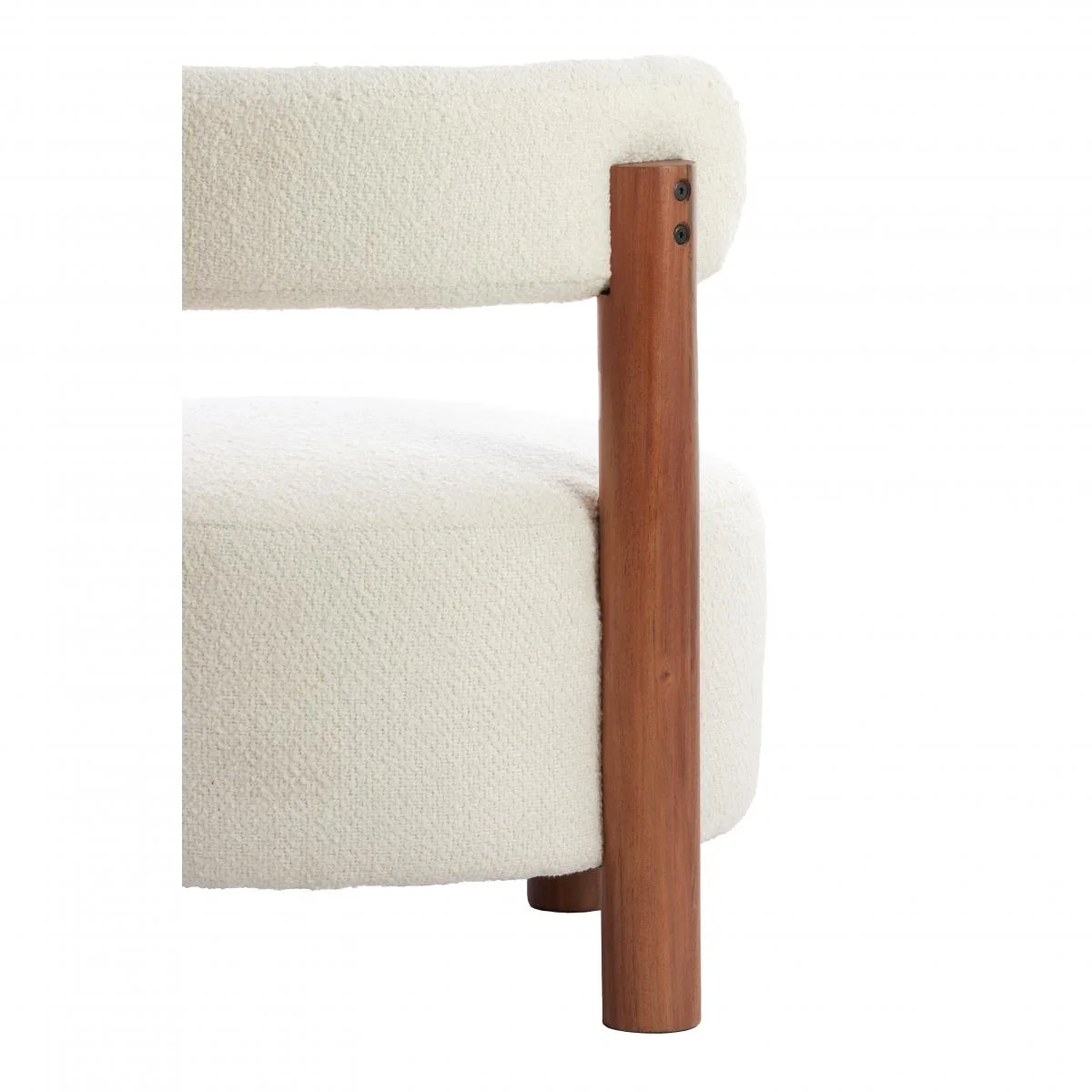 Light & Living - Ferentino fauteuil - acacia hout|bouclé crème - Image 5