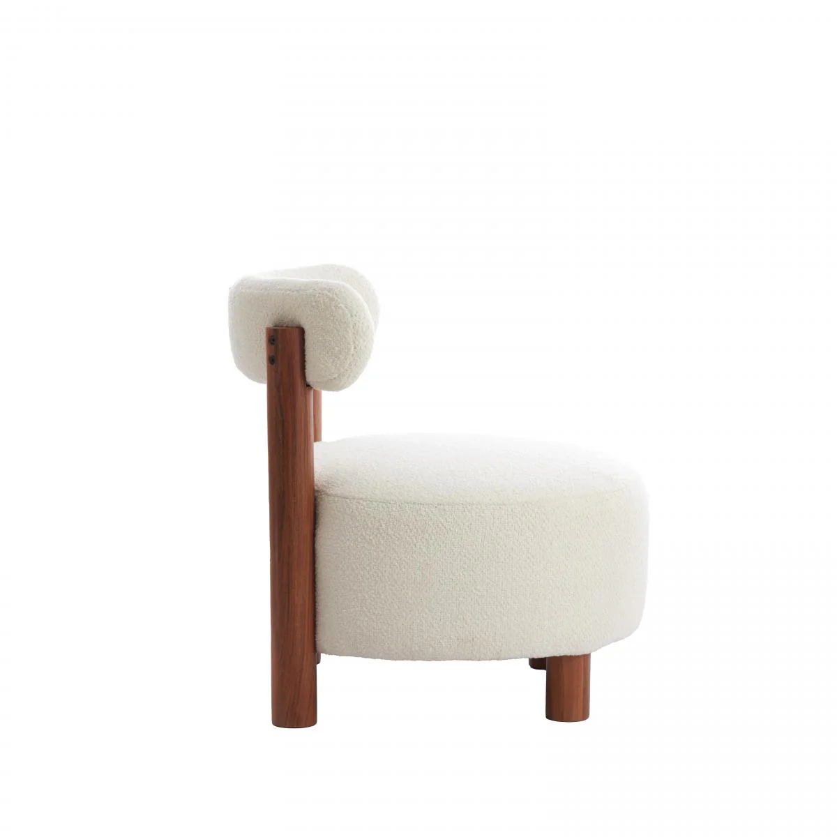 Light & Living - Ferentino fauteuil - acacia hout|bouclé crème - Image 6