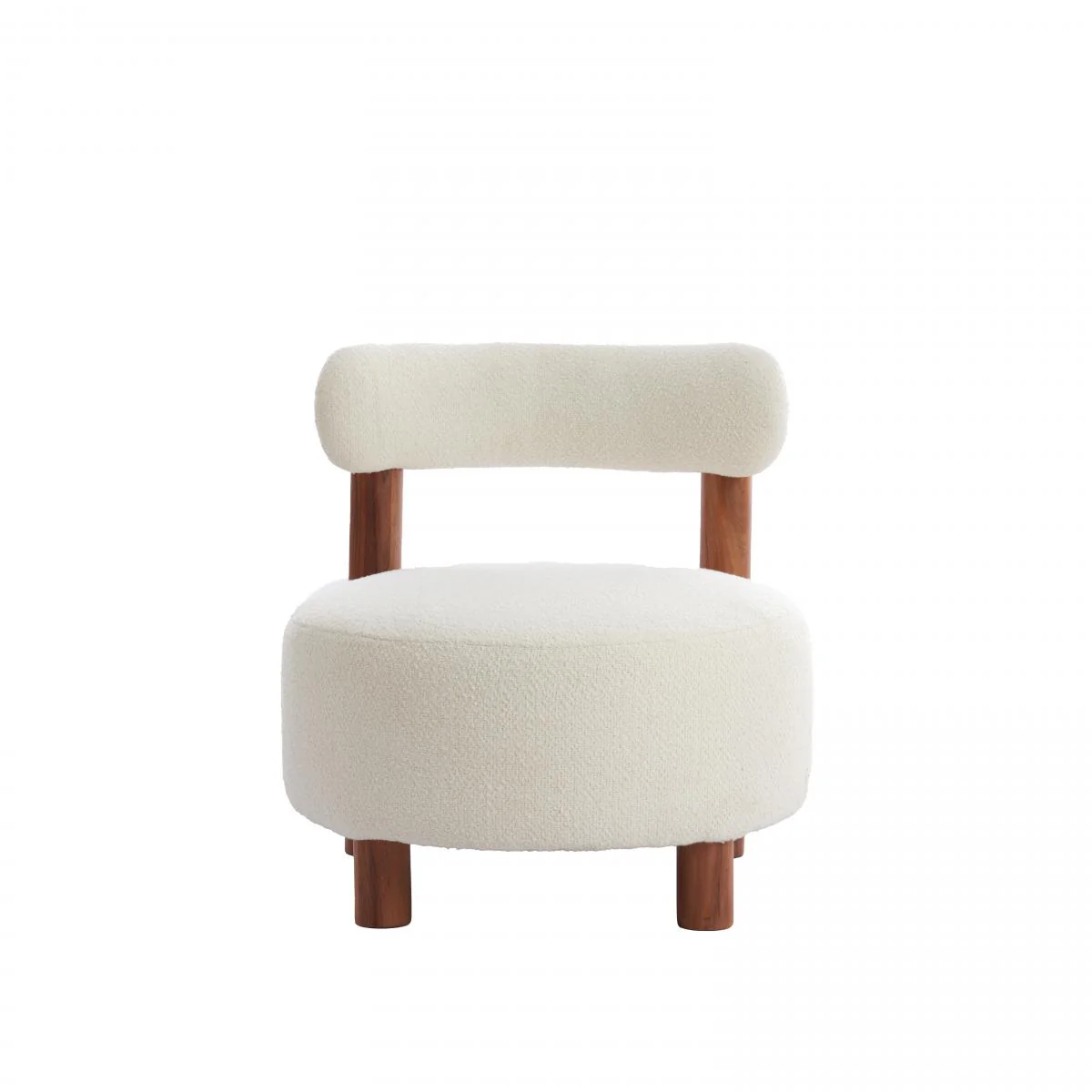 Light & Living - Ferentino fauteuil - acacia hout|bouclé crème - Image 7