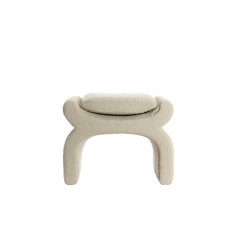 Light & Living - Nafya poef 60x46x46 cm bouclé - taupe
