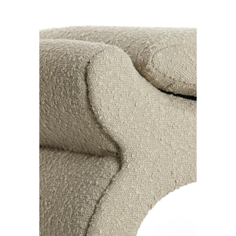 Light & Living - Nafya poef 60x46x46 cm bouclé - taupe - Image 4