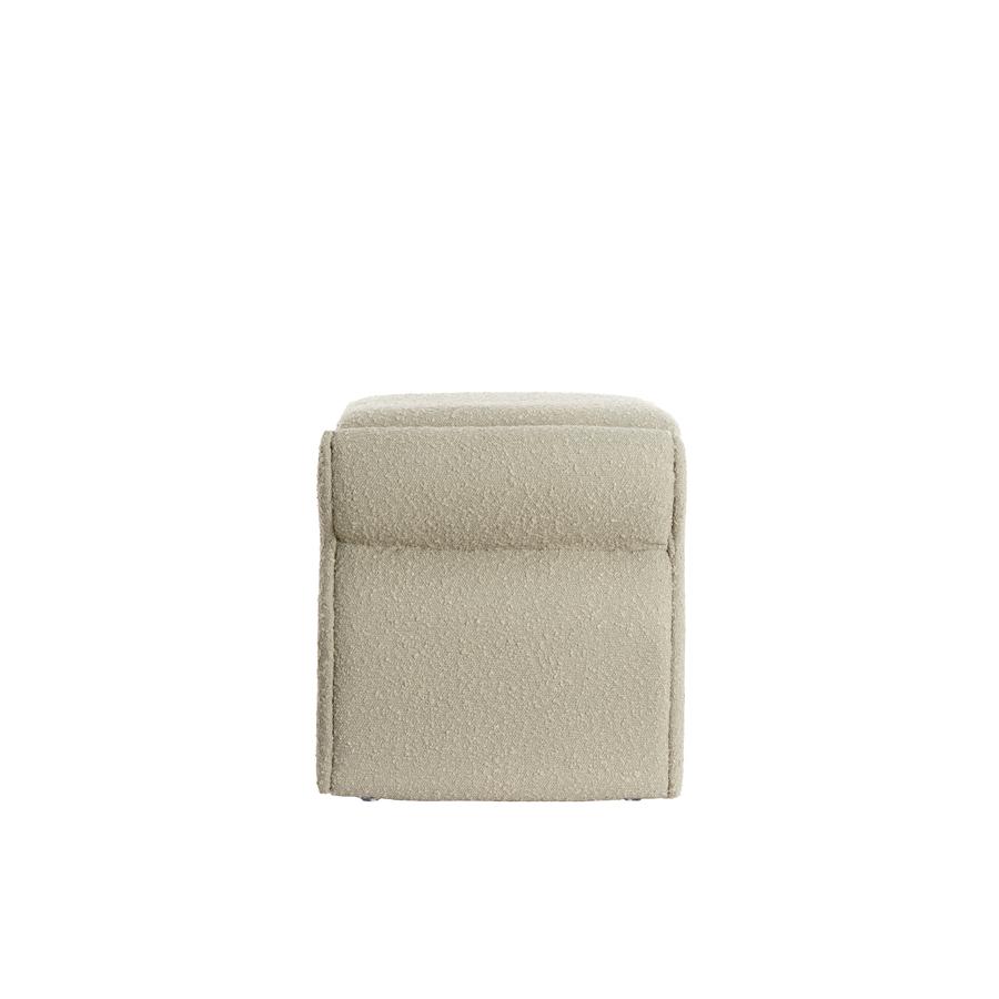 Light & Living - Nafya poef 60x46x46 cm bouclé - taupe - Image 6