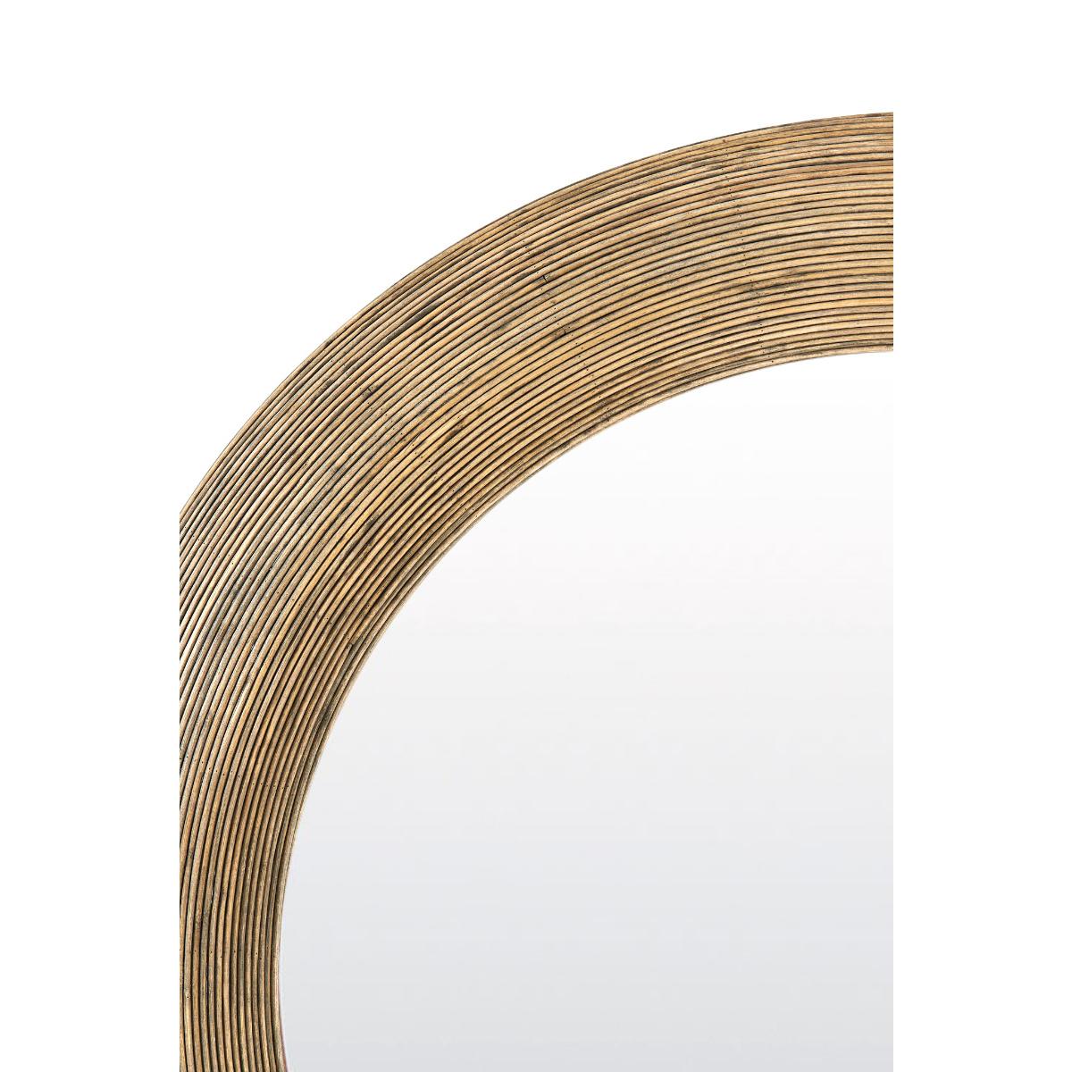 Light & Living - Piedre spiegel Ø109,5x4,5 cm - rotan bruin - Image 3