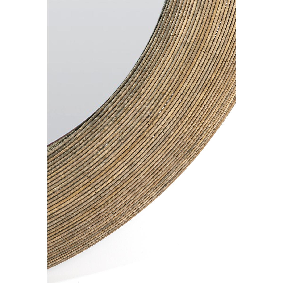 Light & Living - Piedre spiegel Ø109,5x4,5 cm - rotan bruin - Image 4