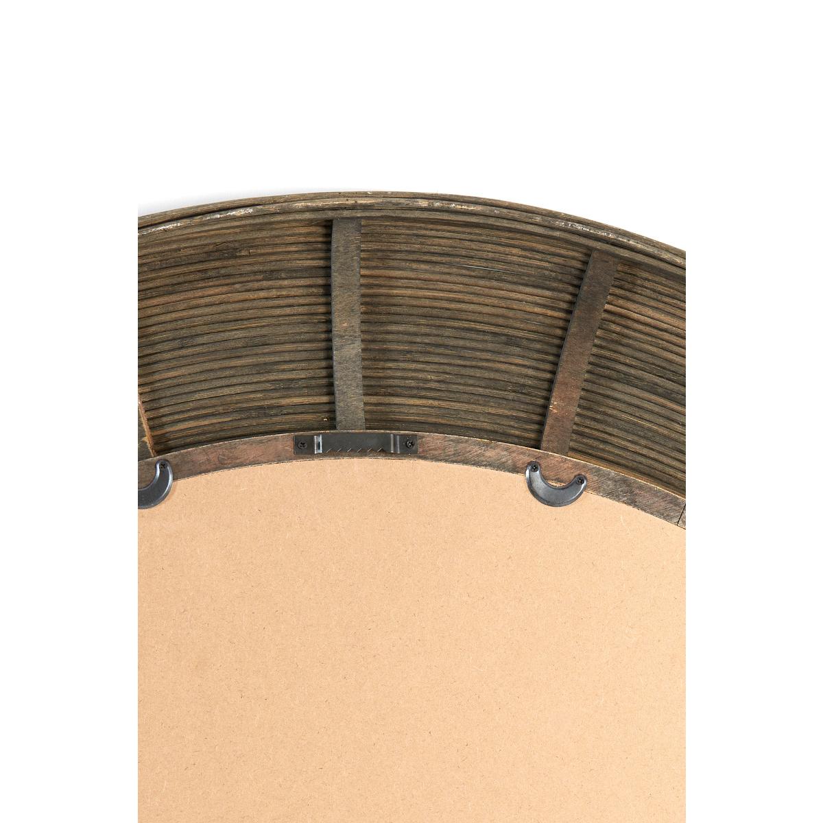 Light & Living - Piedre spiegel Ø109,5x4,5 cm - rotan bruin - Image 5