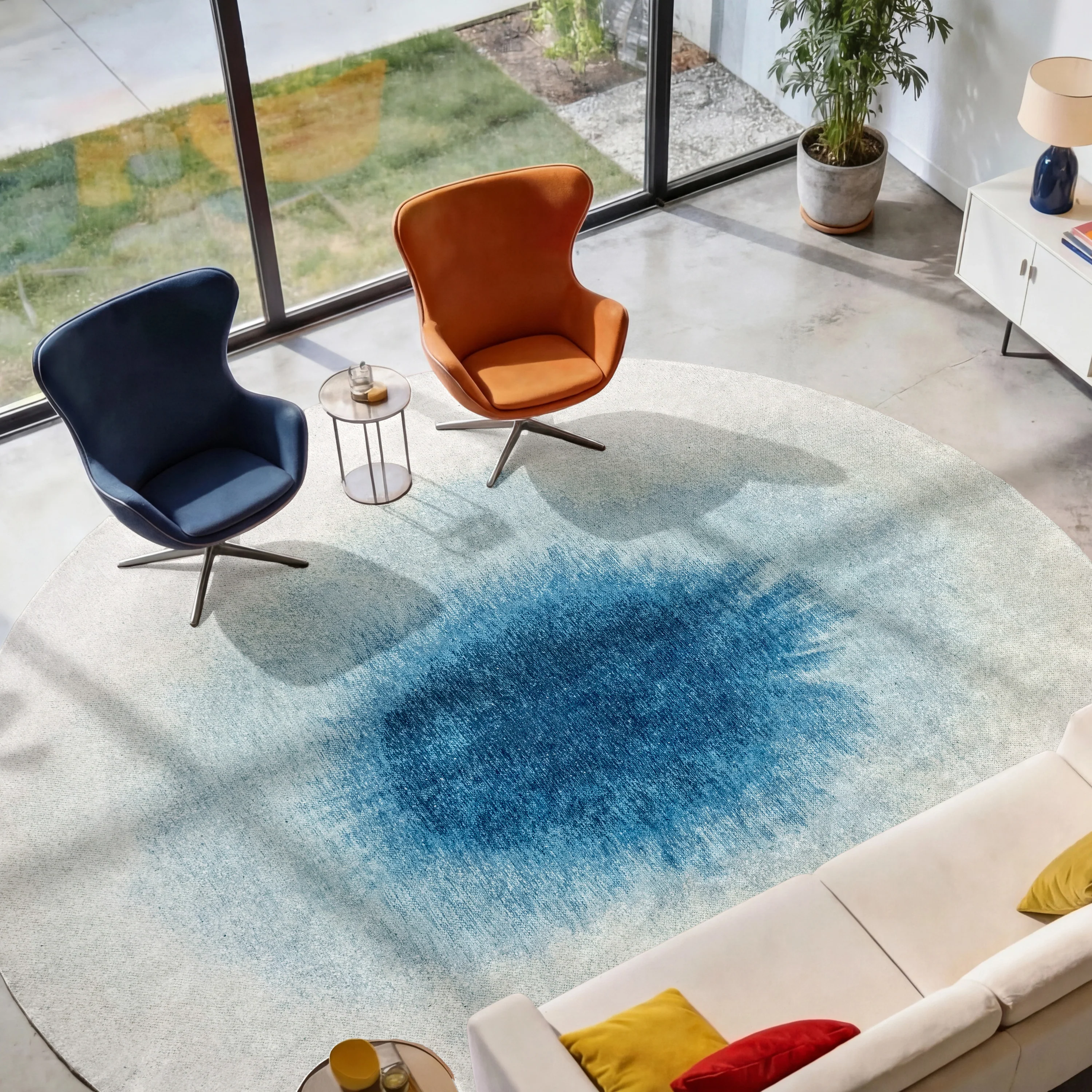 Louis de Poortere Drop Vloerkleed Ø 240 cm - Dream In Blue - Image 2