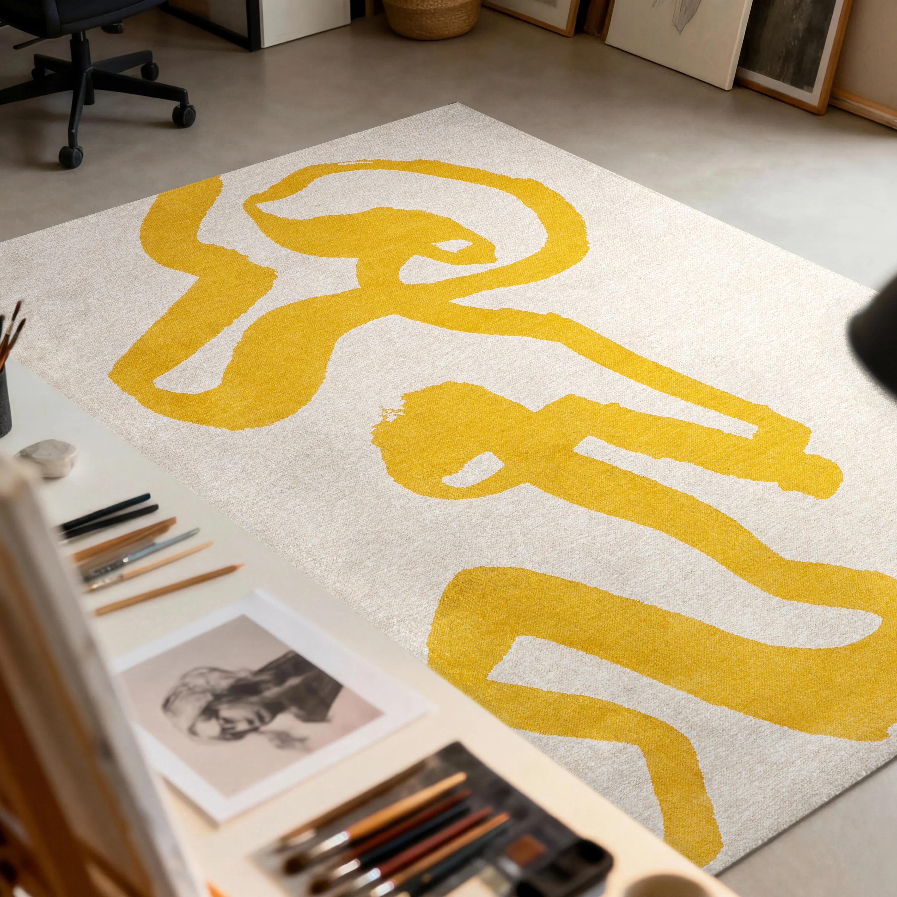 Louis de Poortere Ribbon Vloerkleed 200 x 280 cm - Pure Yellow - Image 2
