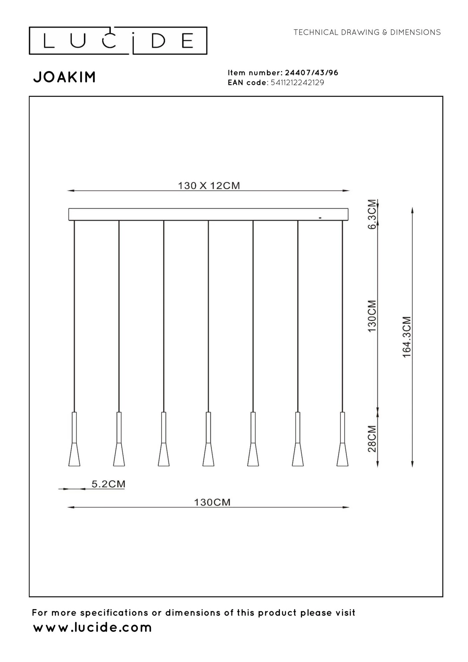 Lucide Premium JOAKIM Hanglamp - Koffie - Image 7