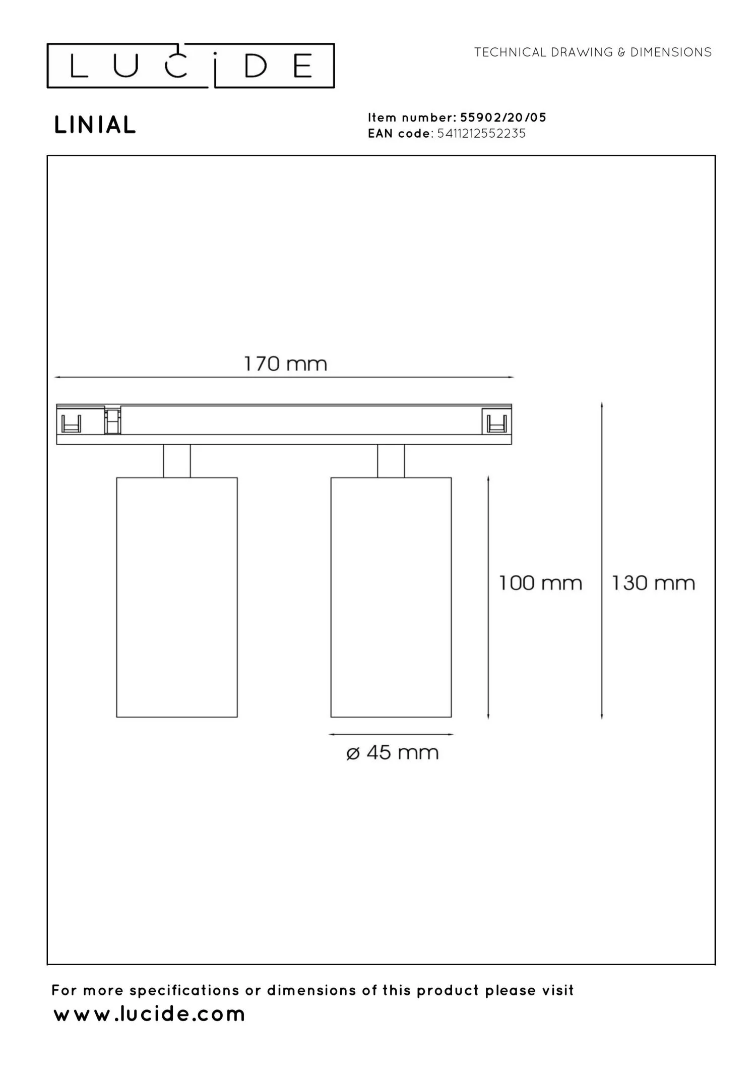Lucide Premium LINIAL Railverlichting - Champagne kleur - Image 6