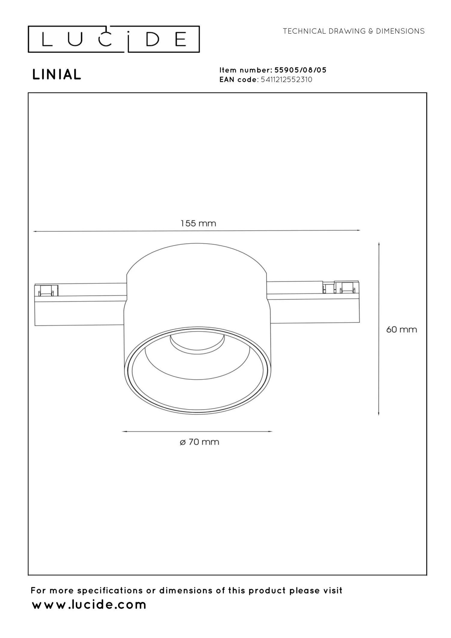 Lucide Premium LINIAL Railverlichting - Champagne kleur - Image 5