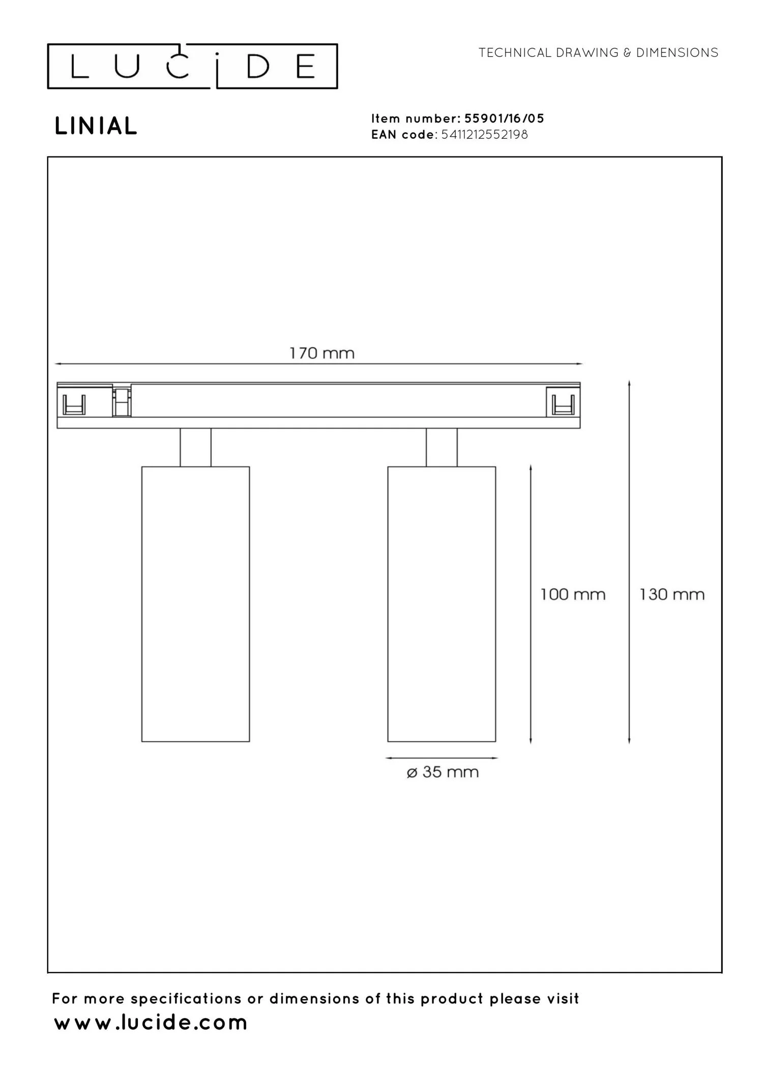 Lucide Premium LINIAL Railverlichting - Champagne kleur - Image 6