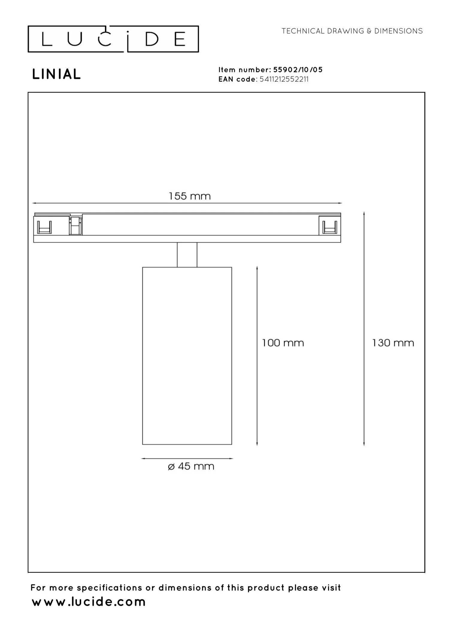 Lucide Premium LINIAL Railverlichting - Champagne kleur - Image 6