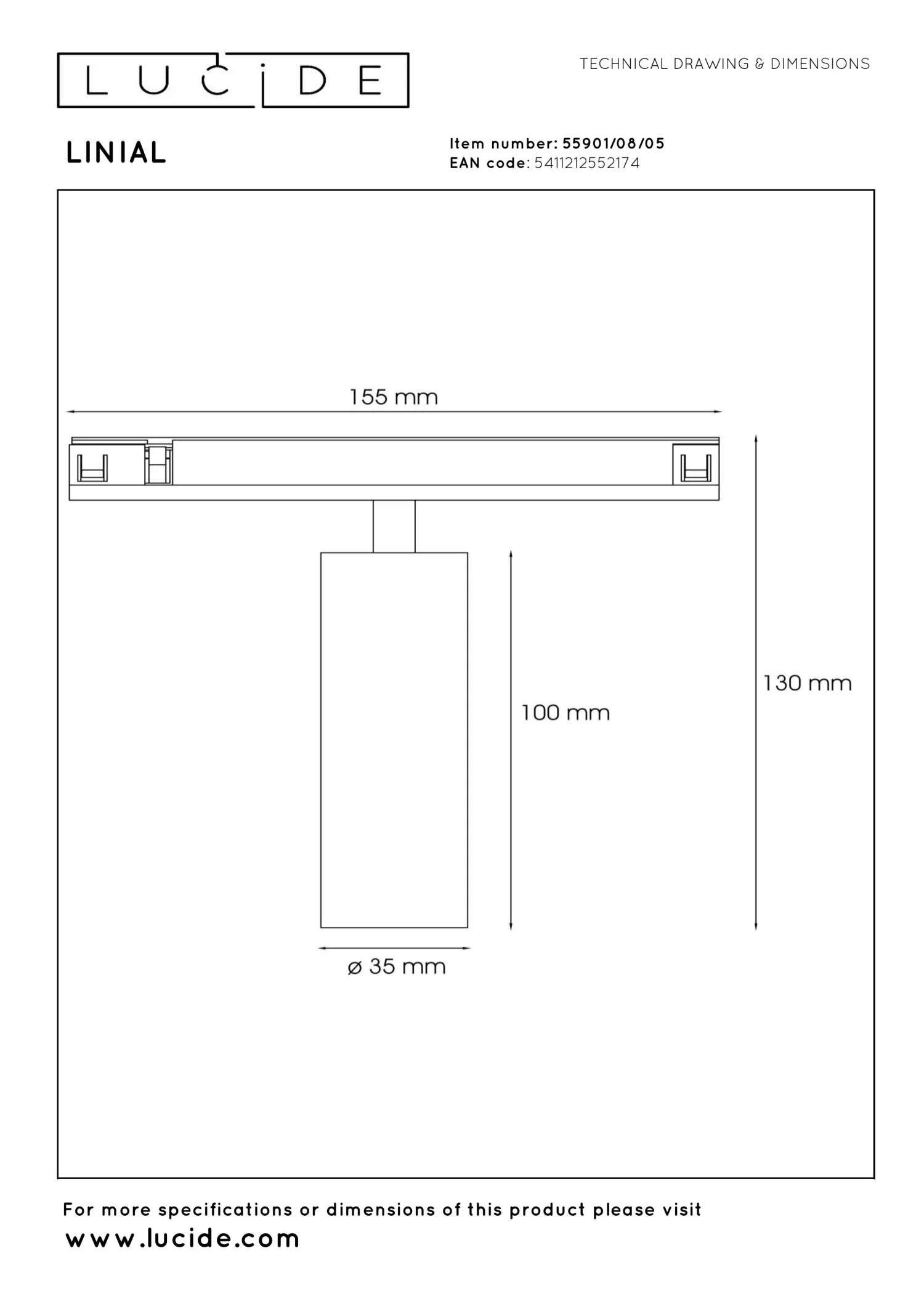 Lucide Premium LINIAL Railverlichting - Champagne kleur - Image 7