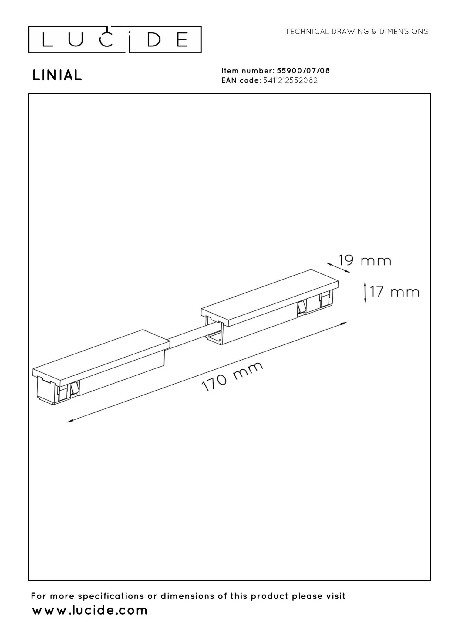 Lucide Premium LINIAL Railverlichting - Mat zwart chroom - Image 4
