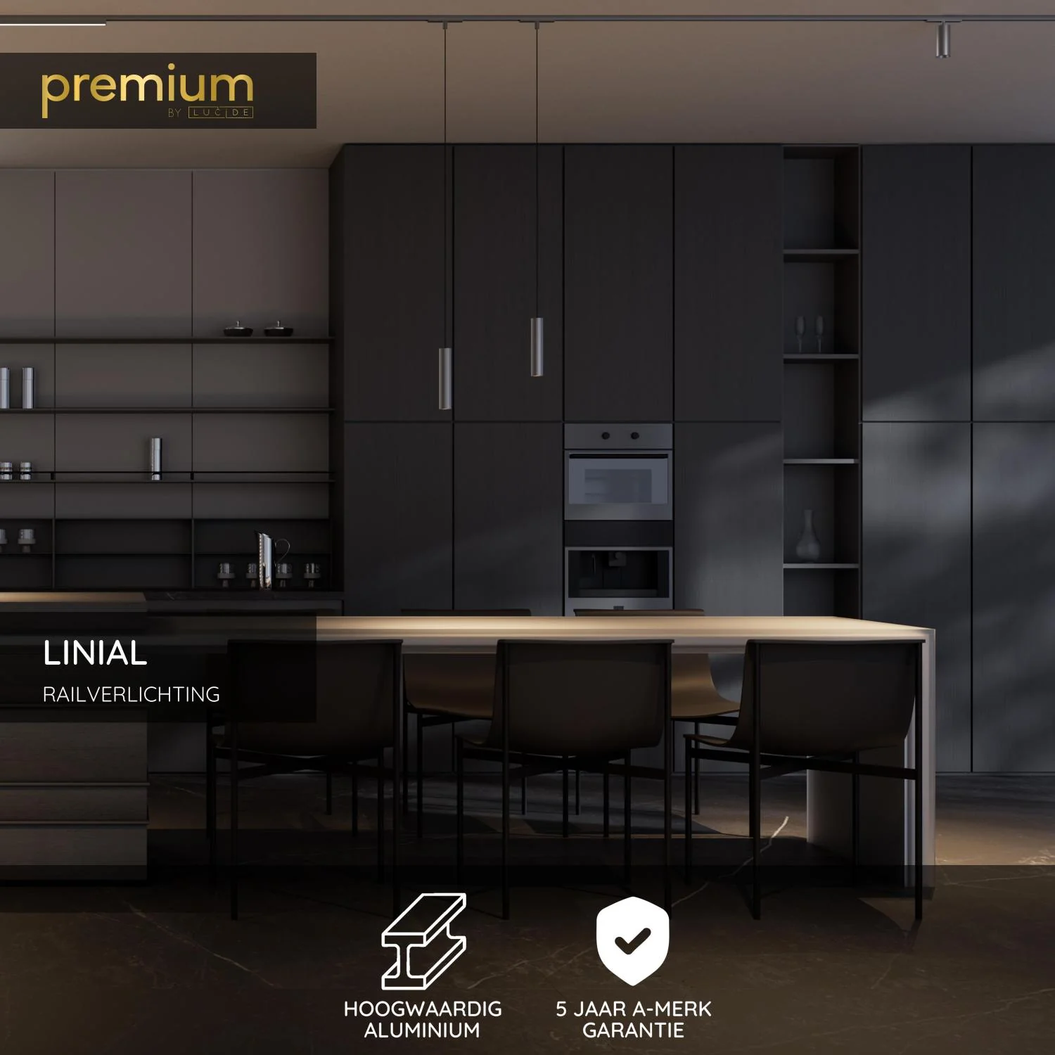 Lucide Premium LINIAL Railverlichting - Mat zwart chroom - Image 2