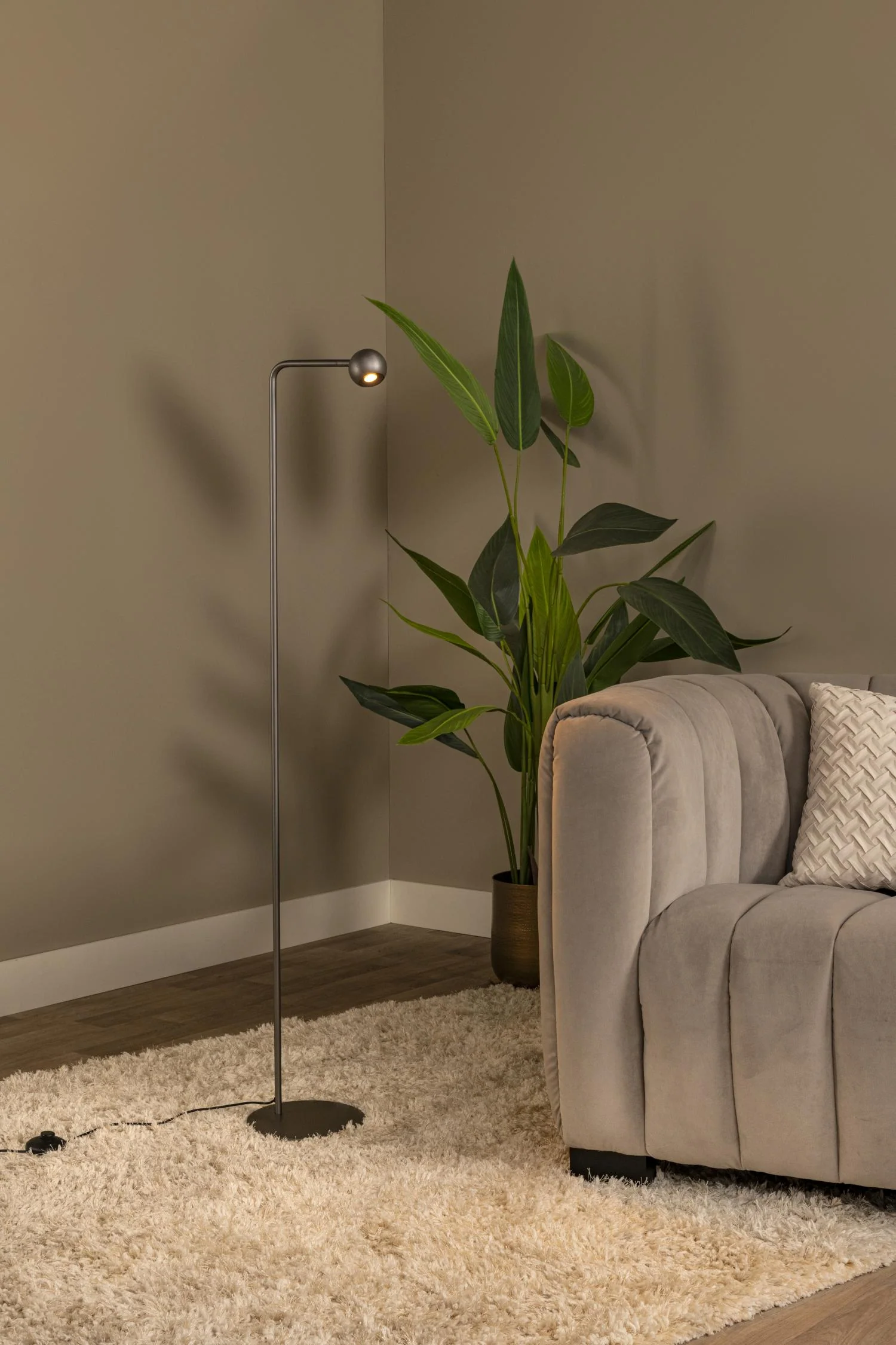 Lucide Premium MONTANA Vloerlamp - Grijs ijzer - Image 4
