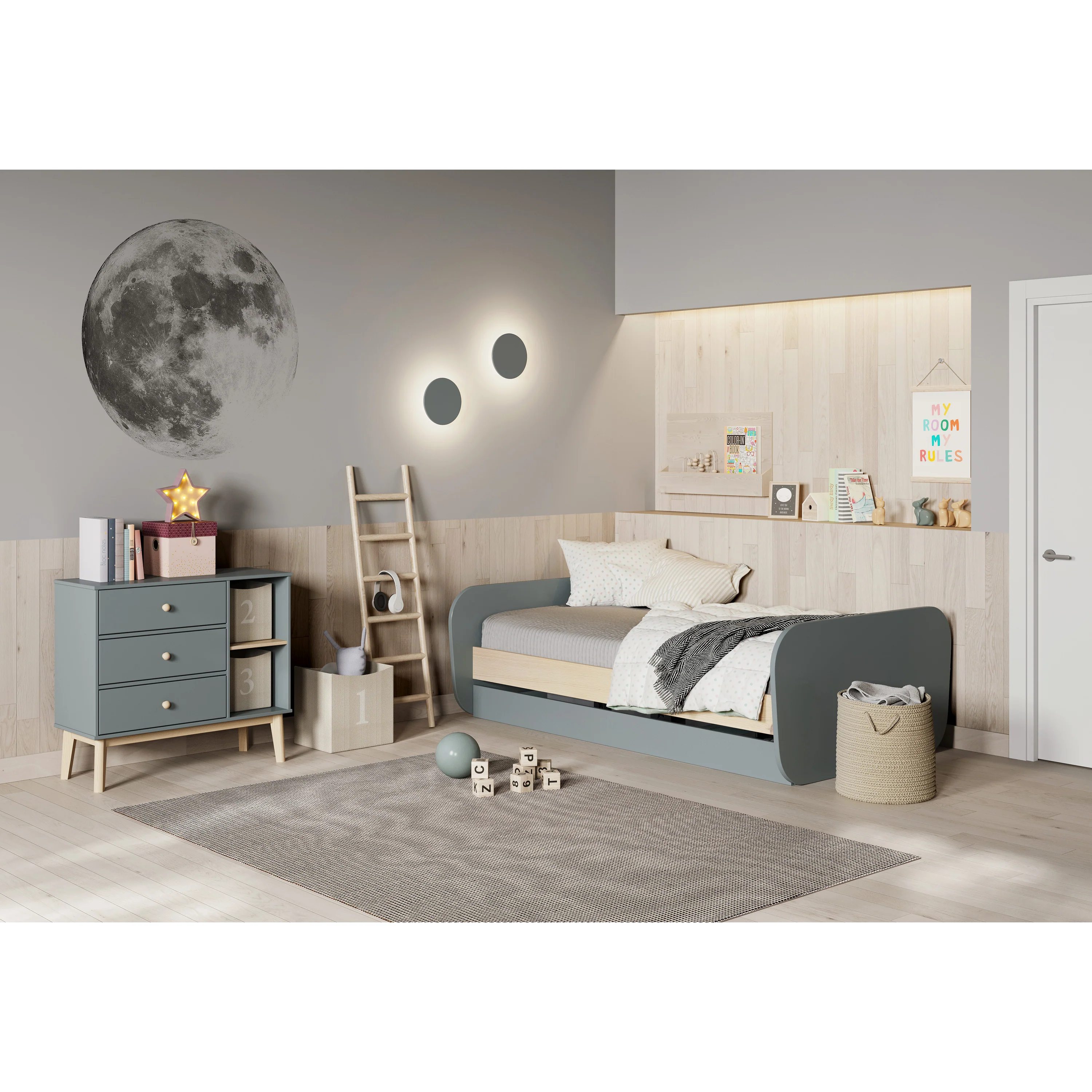 Marckeric - Bed Esteban - Groen - 205.4x102x65cm - Image 10