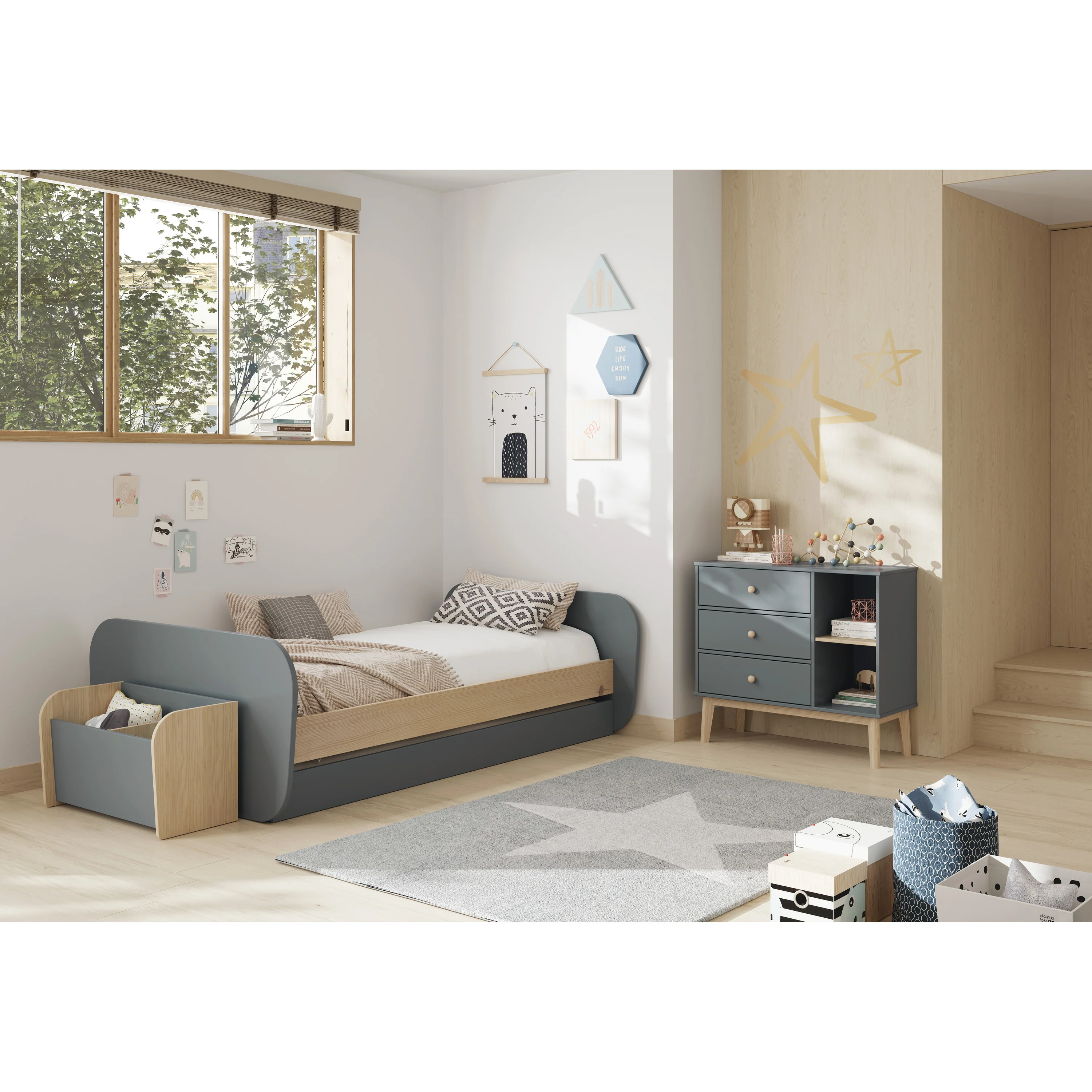 Marckeric - Bed Esteban - Groen - 205.4x102x65cm - Image 11