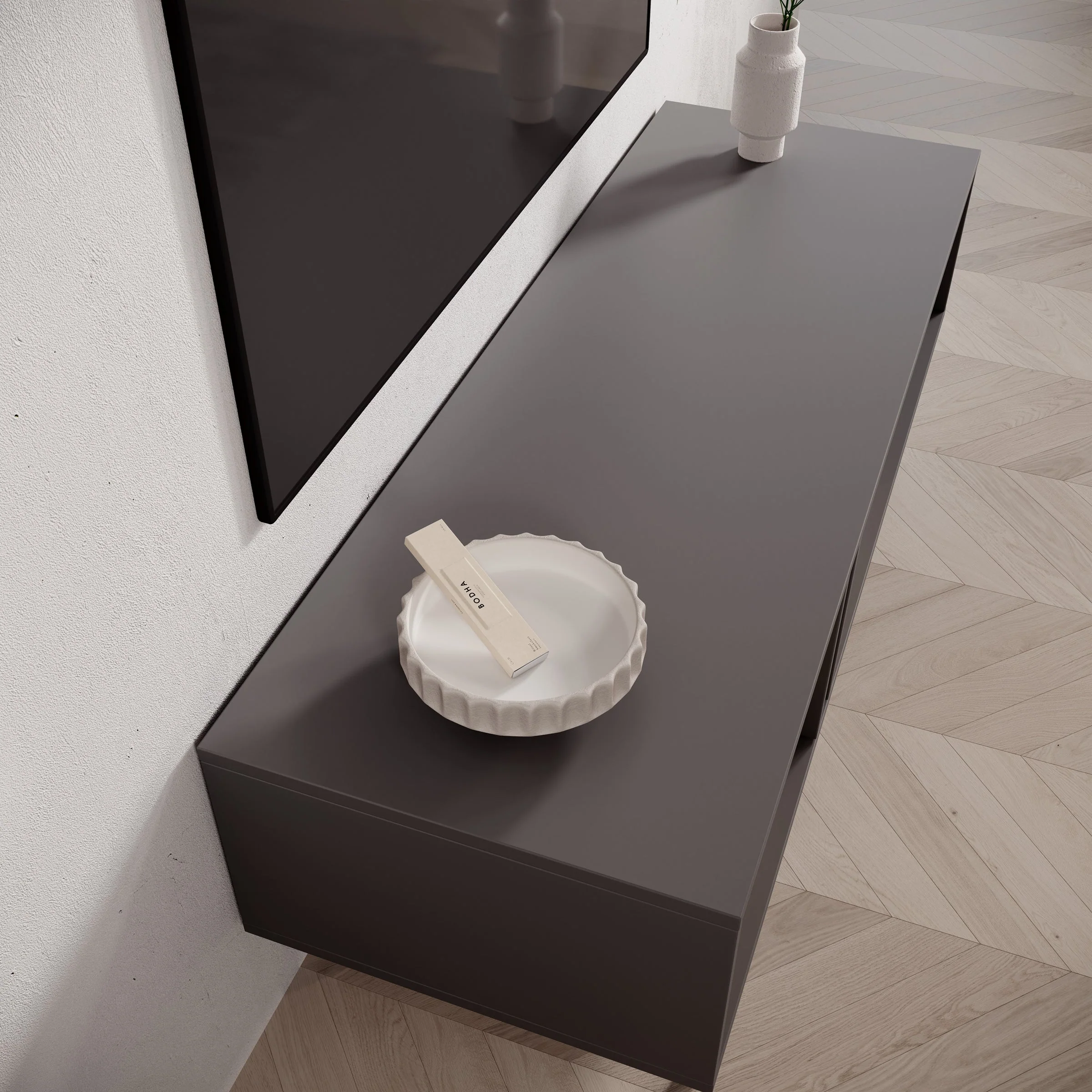 Meubella - Antigo - TV-Meubel - Eiken|Antraciet - 123 cm - Image 6
