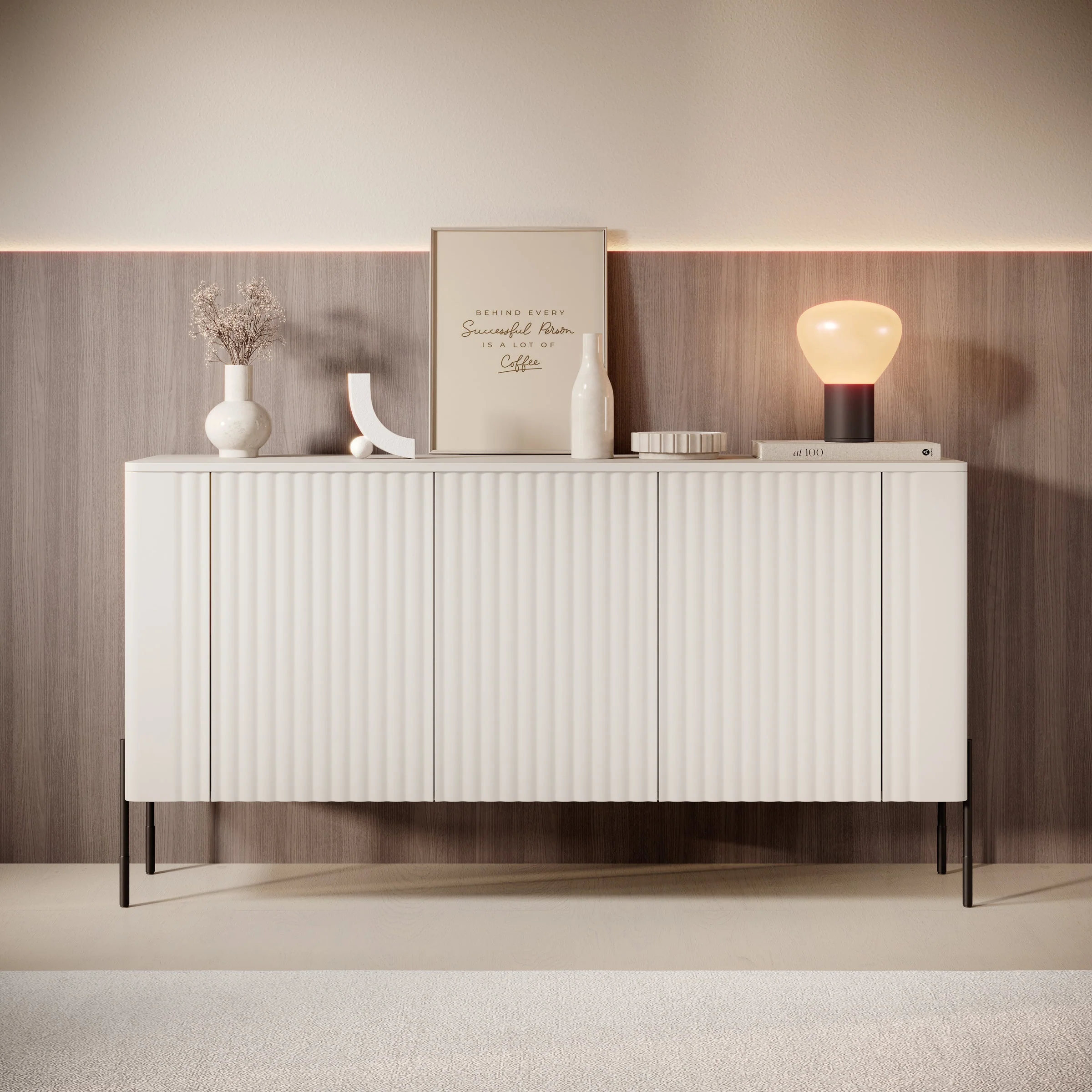 Meubella - Vivi - Dressoir - Beige - 150 cm - Image 4