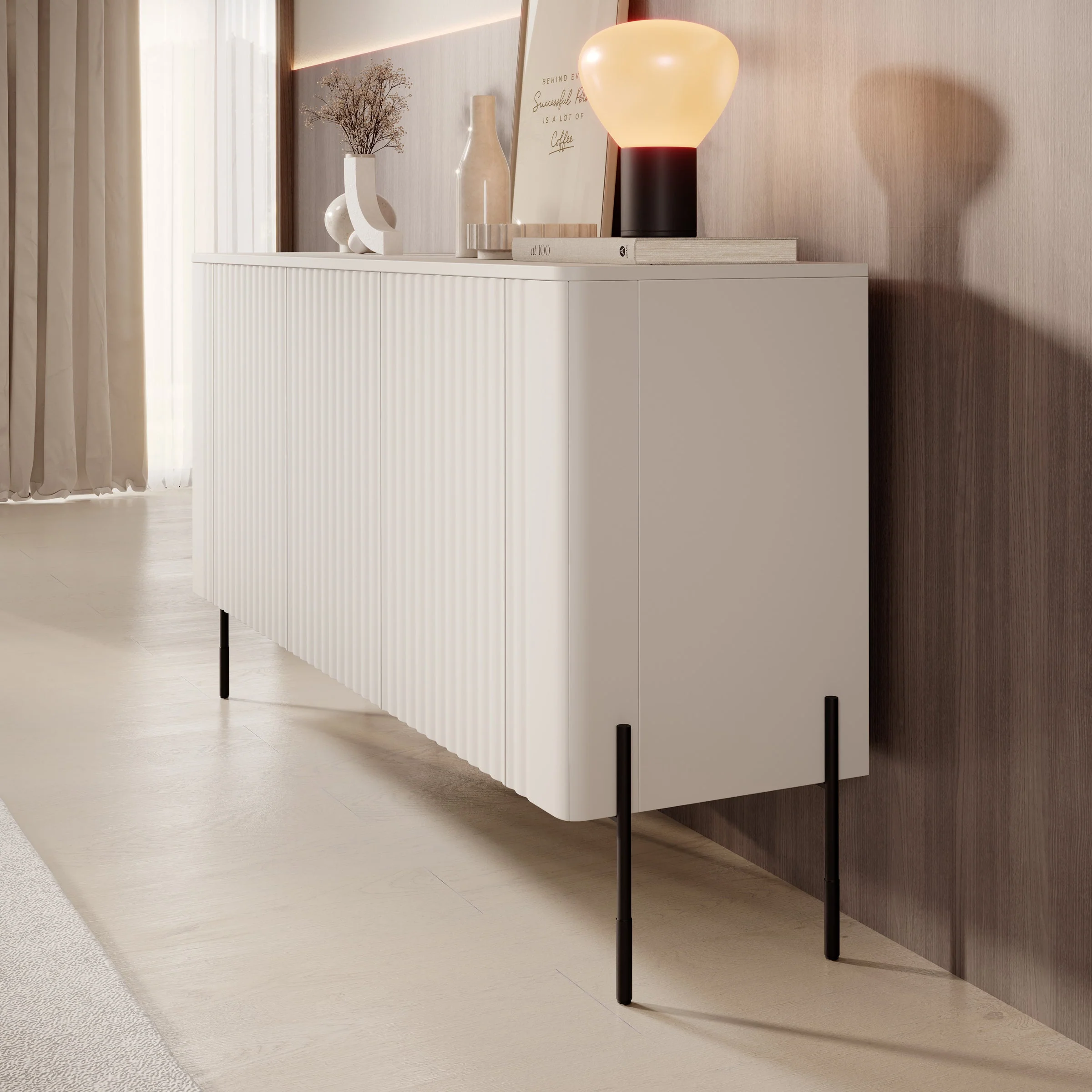 Meubella - Vivi - Dressoir - Beige - 150 cm - Image 5