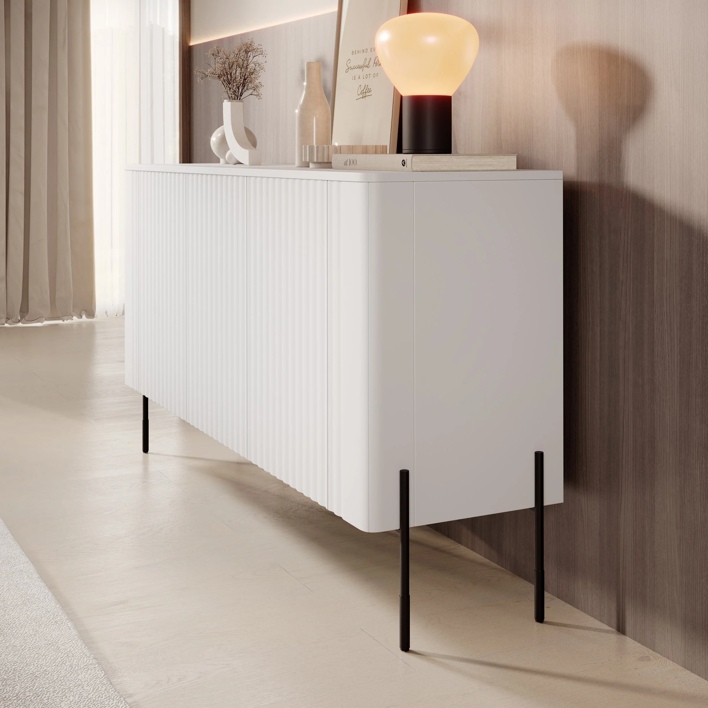 Meubella - Vivi - Dressoir - Wit - 150 cm - Image 5