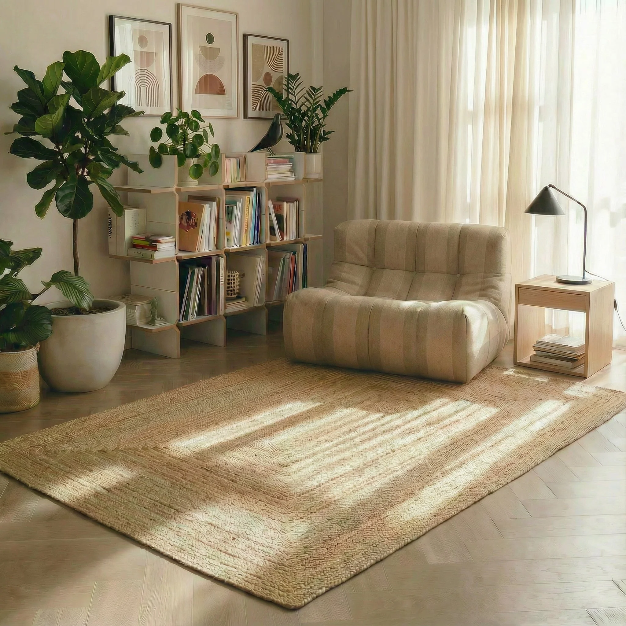 Mrcarpet Jute Vloerkleed Rechthoek naturel 200 x 290cm - Image 9