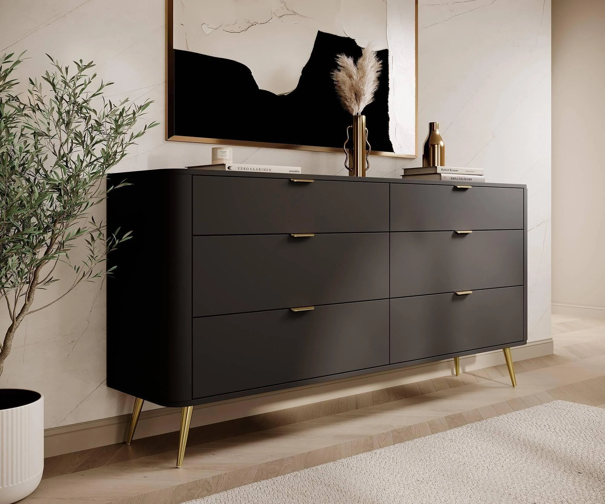 NADUVI Collection Dressoir Olivia 6 lades - Image 3