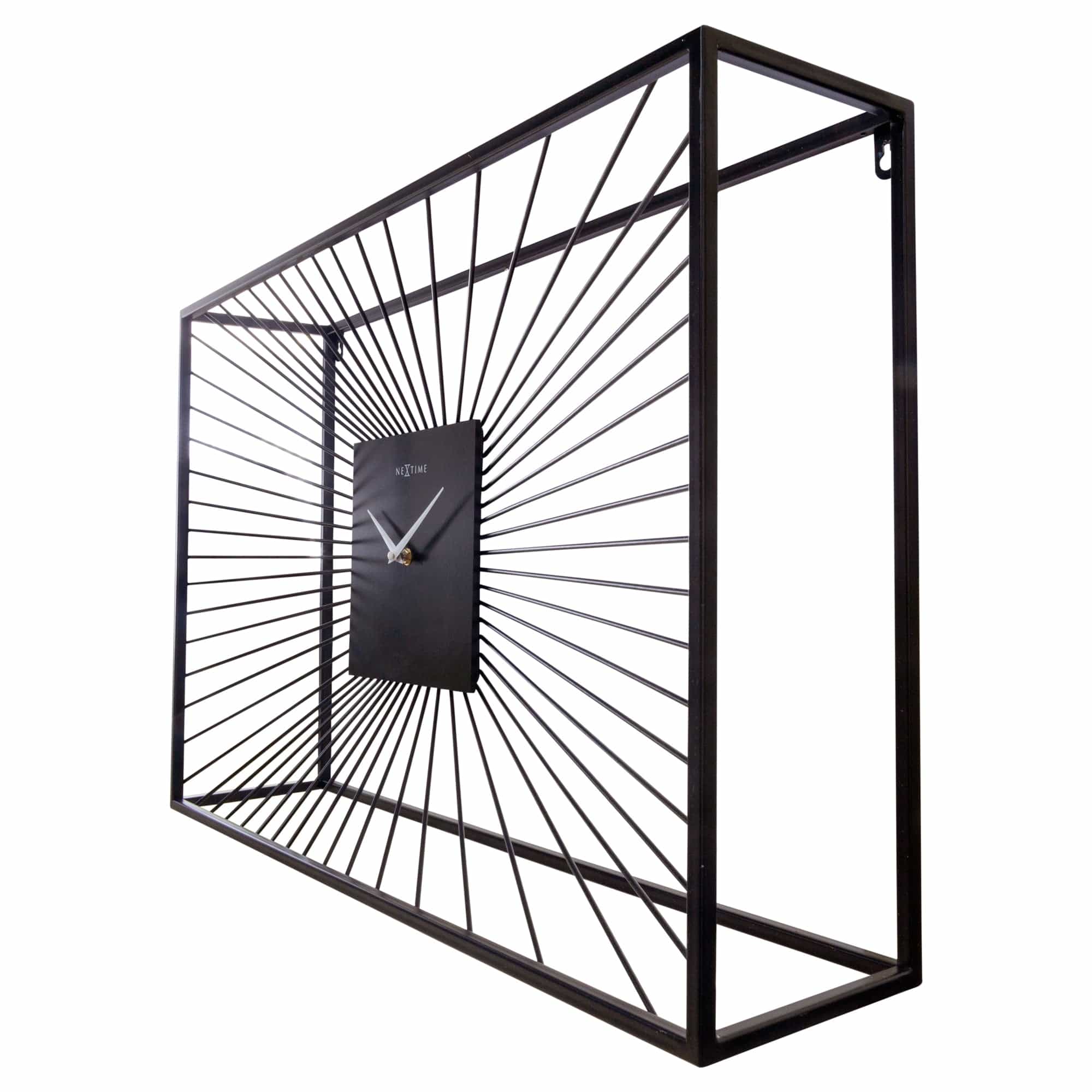 NeXtime - Grote Wandklok 70x45x15cm-Stil-Zwart-Metaal-NeXtime "Vasco" - Image 3