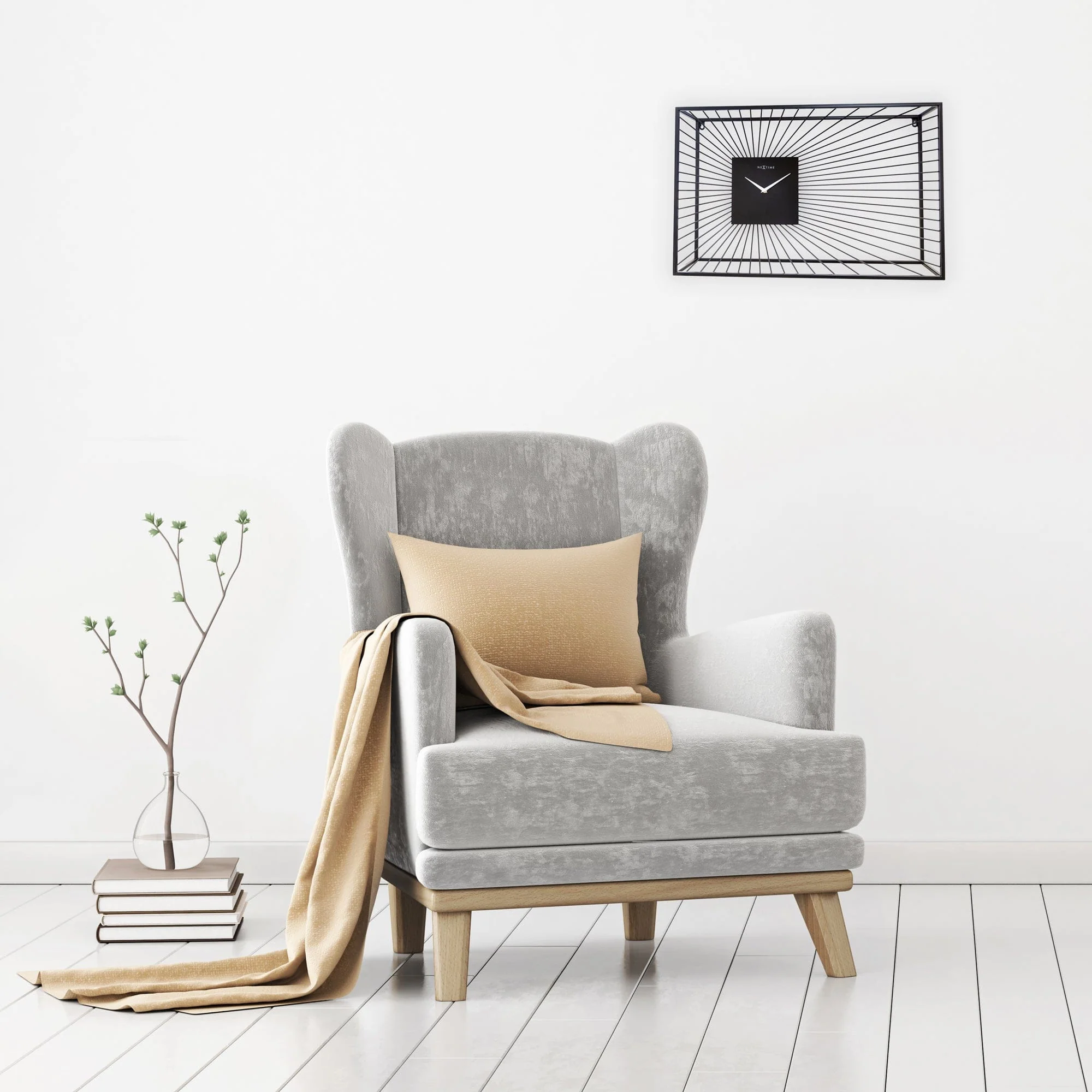 NeXtime - Grote Wandklok 70x45x15cm-Stil-Zwart-Metaal-NeXtime "Vasco" - Image 9