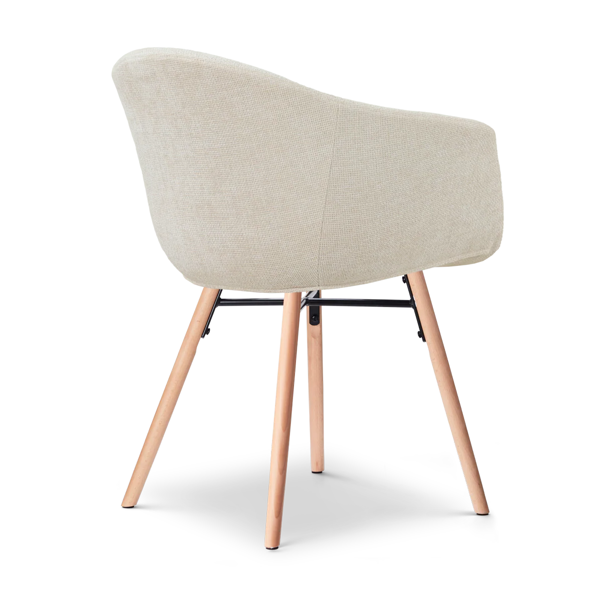 Nolon Nena-Otis Eetkamerstoel Cottonbeige - Houten Onderstel - Image 7
