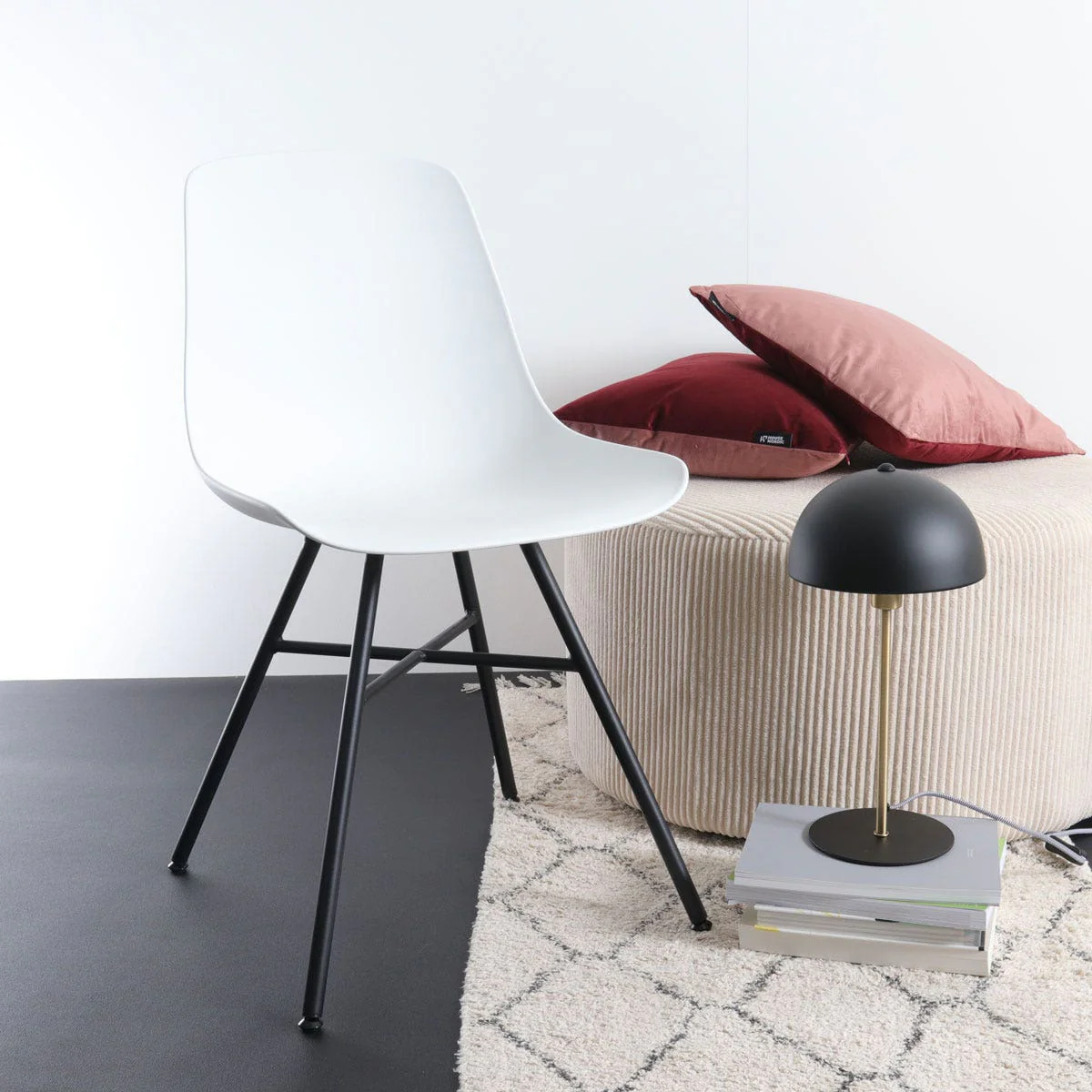 Nolon Noa-Pip Eetkamerstoelen Set van 2 - Wit - Zwarte Poten - Image 8