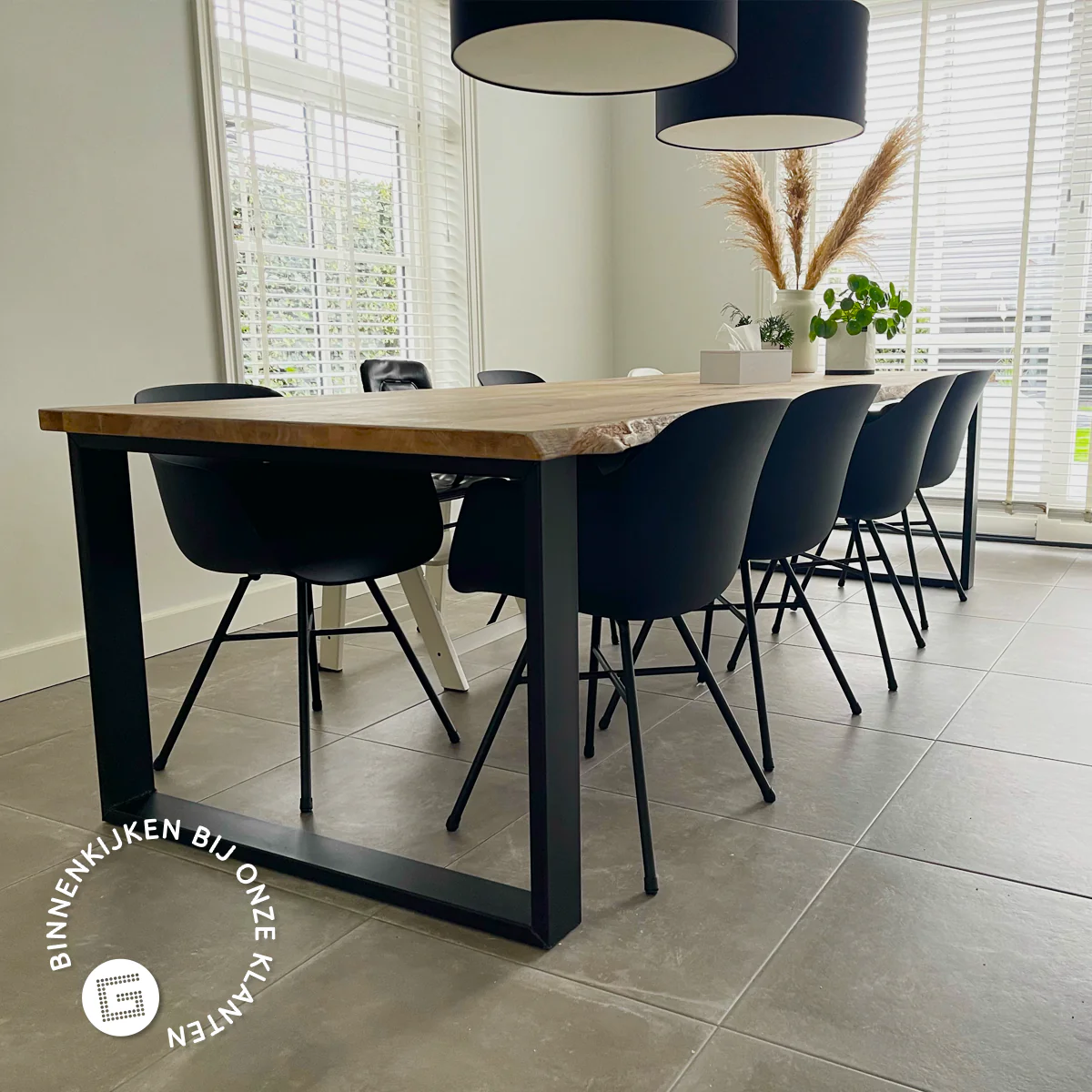 Nolon Noa-Puk Eetkamerstoelen Set van 2 - Wit - Zwart Onderstel - Image 11