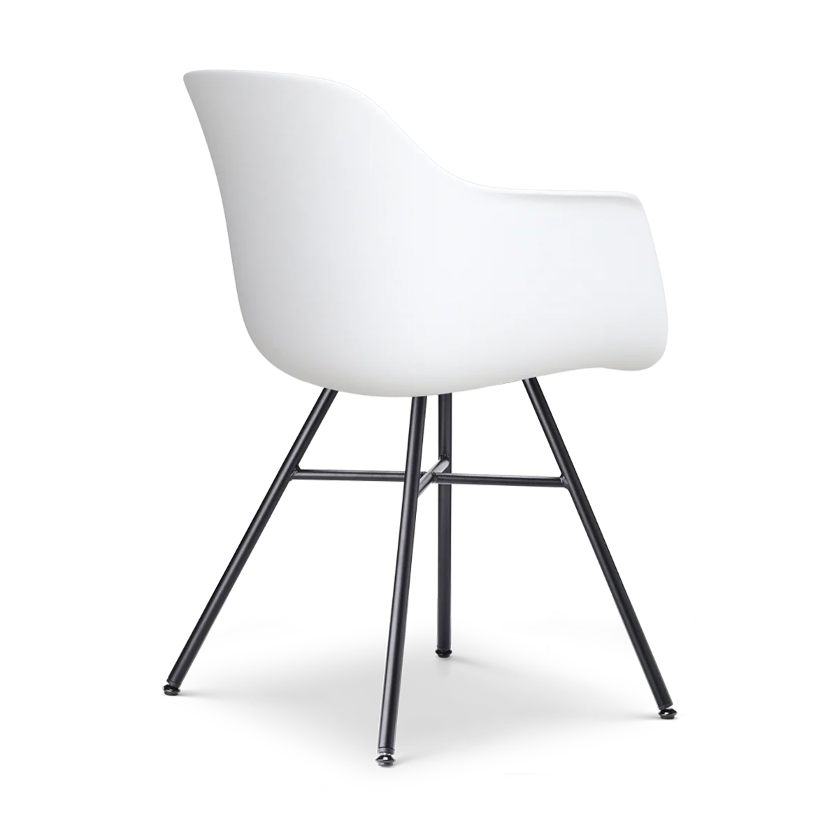Nolon Noa-Puk Eetkamerstoelen Set van 2 - Wit - Zwart Onderstel - Image 4