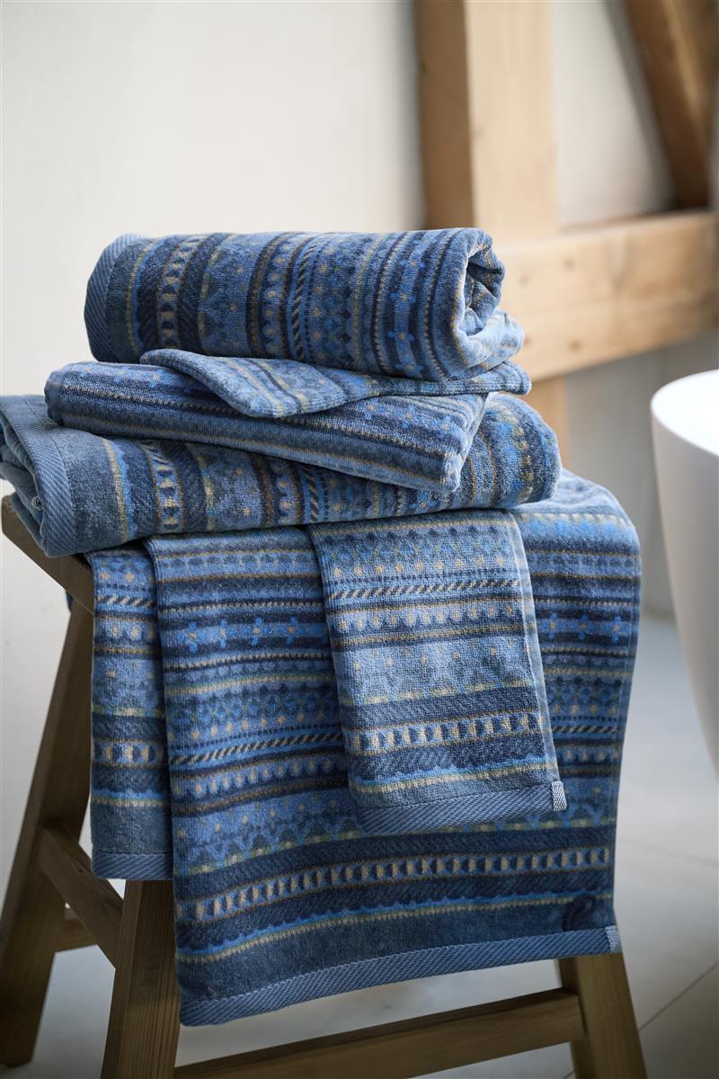 Pip Studio Geometric Print - Douchelaken - 70x140 - Donker Blauw - Image 2