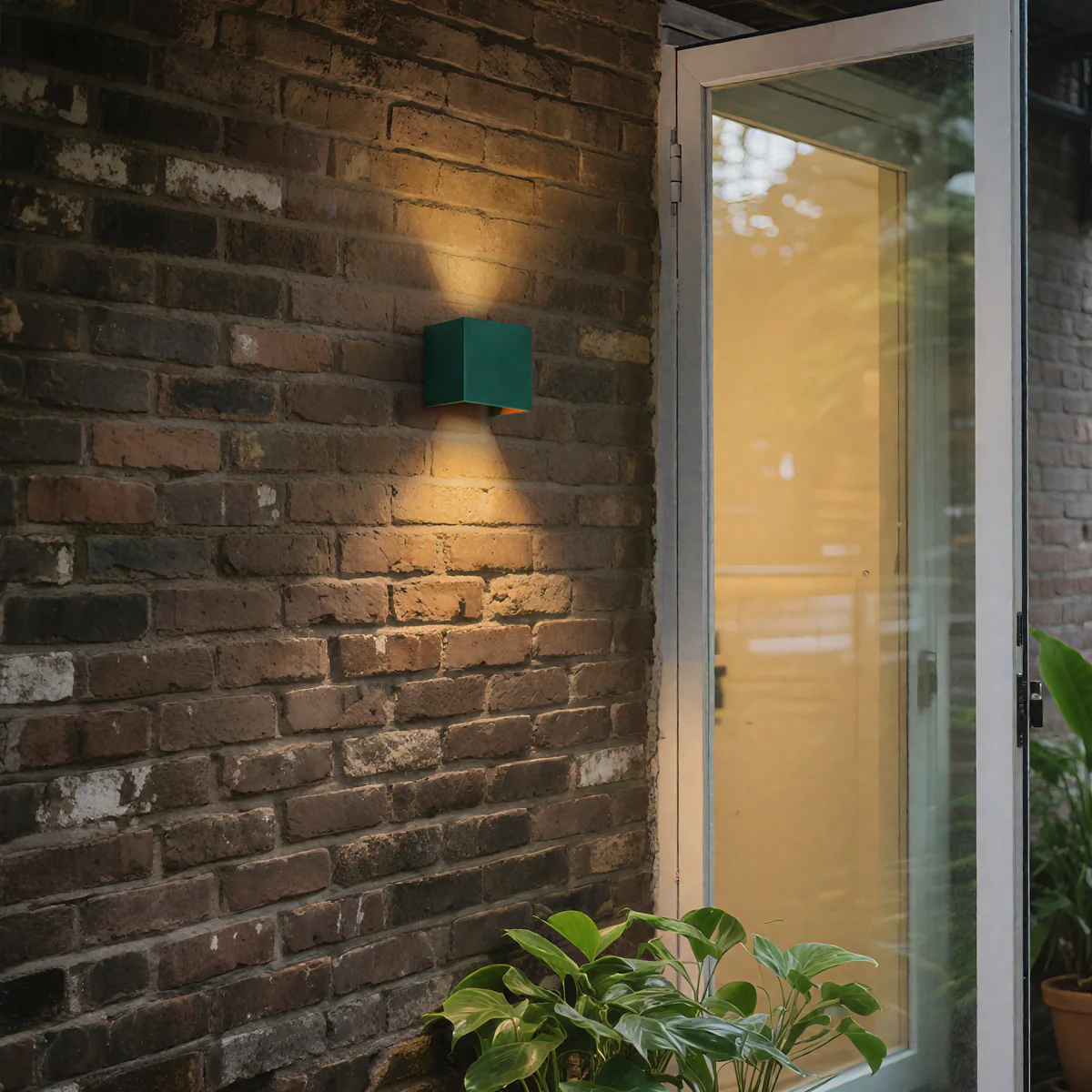 QAZQA Buiten wandlamp donker groen incl. LED IP54 - Edwin - Image 2