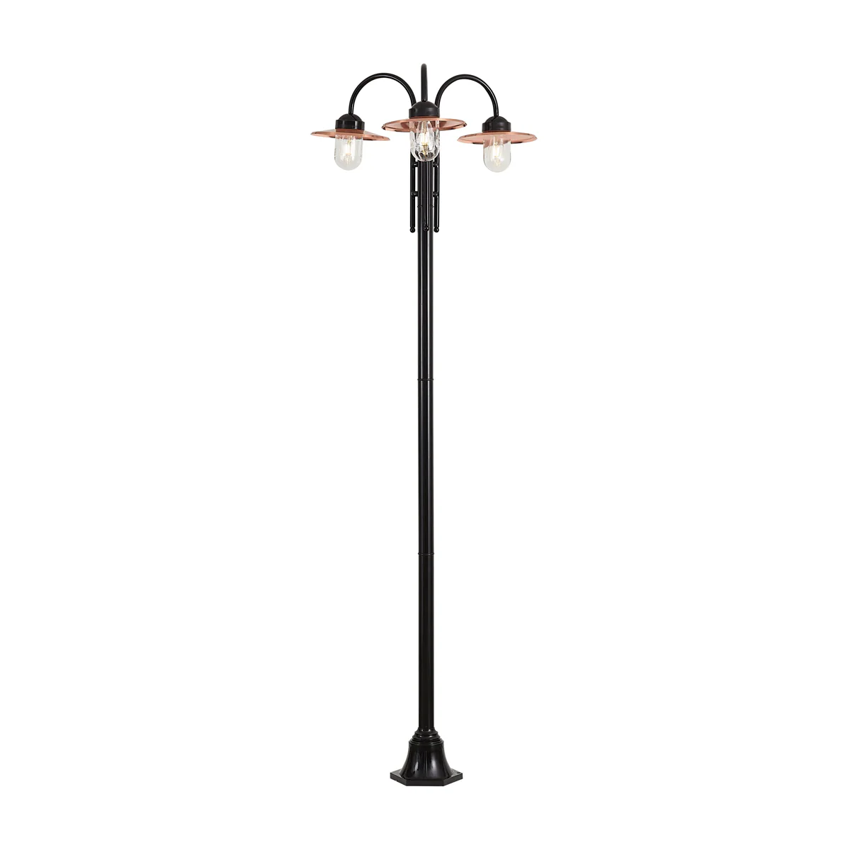 QAZQA Buitenlamp koper 235cm 3-lichts IP44 - Munich - Image 2