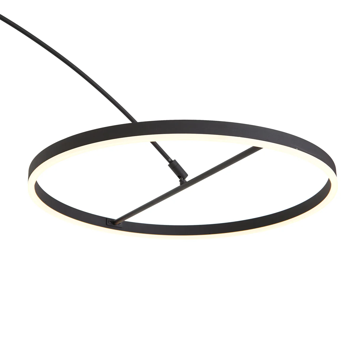 QAZQA Design booglamp zwart incl. LED 3-staps dimbaar - Anello - Image 5