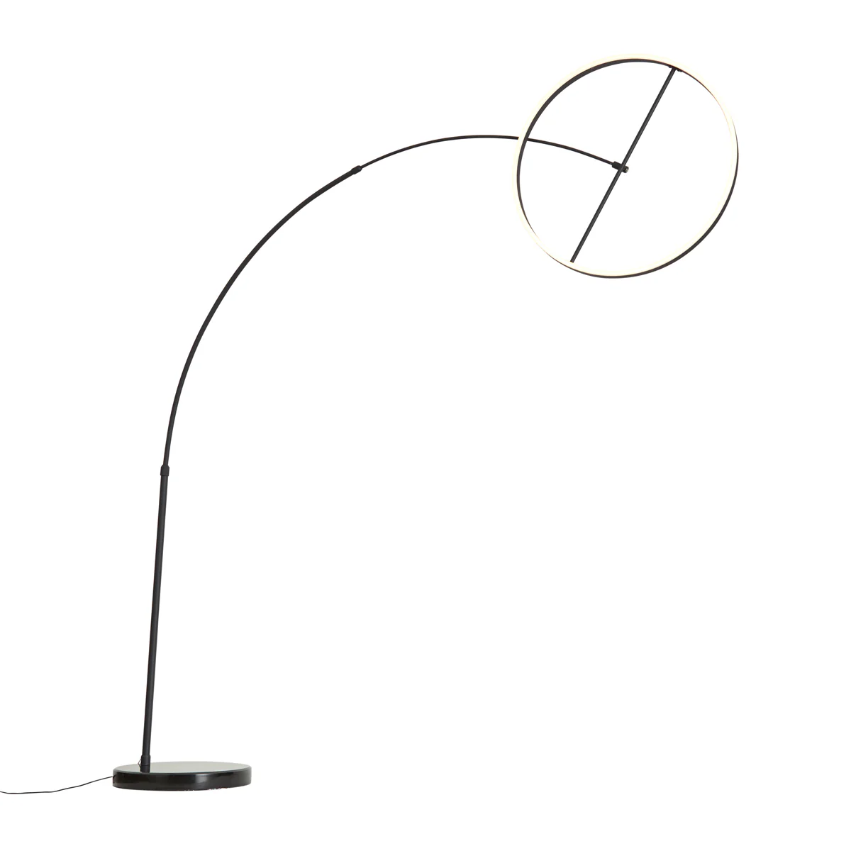 QAZQA Design booglamp zwart incl. LED 3-staps dimbaar - Anello - Image 8
