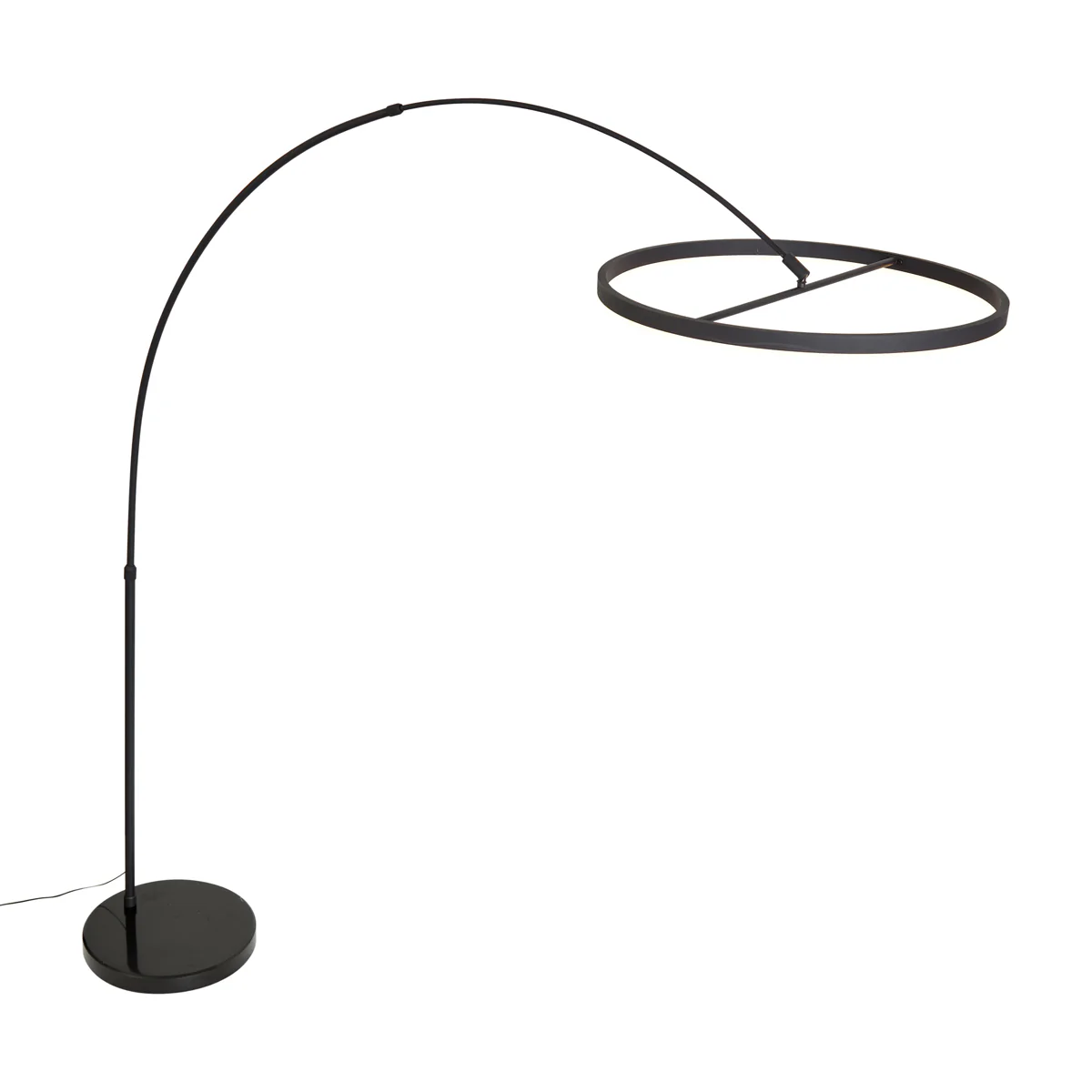 QAZQA Design booglamp zwart incl. LED 3-staps dimbaar - Anello - Image 9