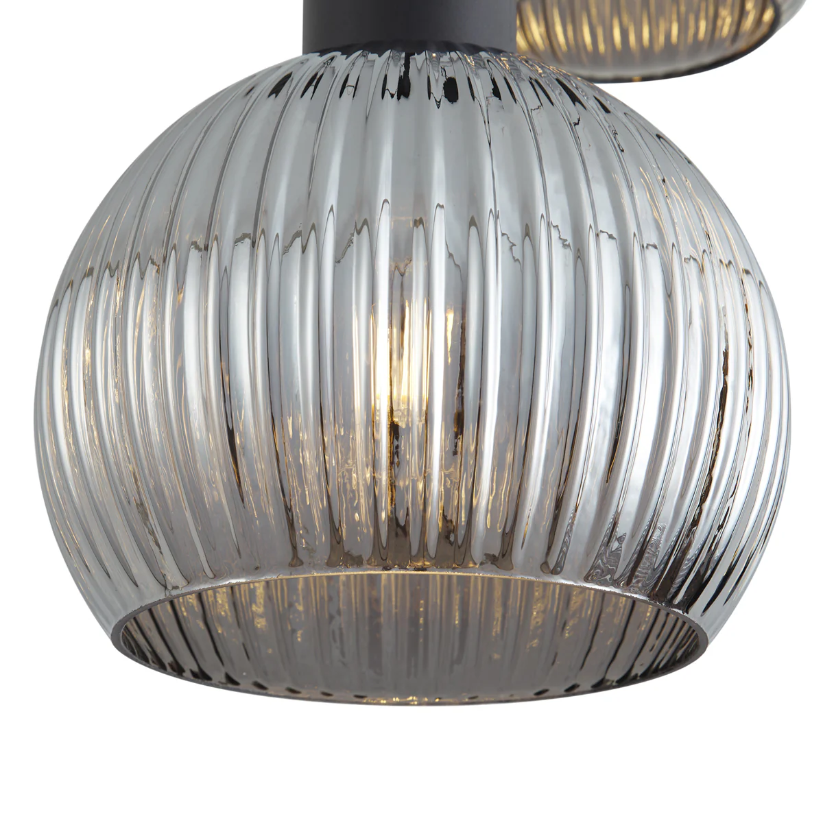QAZQA Design hanglamp zwart met smoke glas 3-lichts - Ana - Image 4