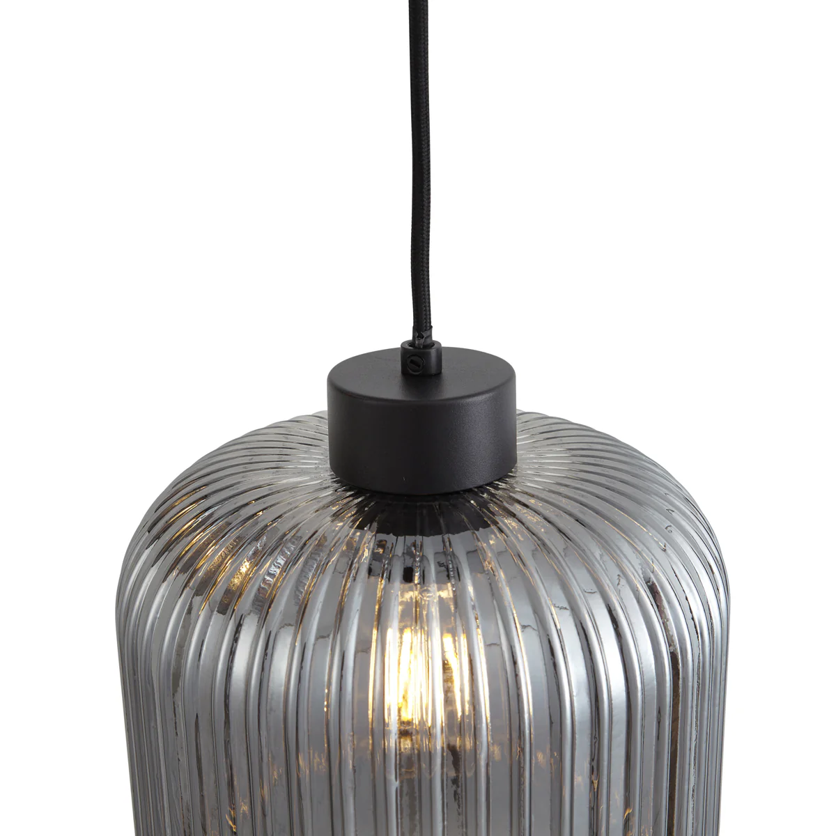 QAZQA Design hanglamp zwart met smoke glas 3-lichts - Ana - Image 6