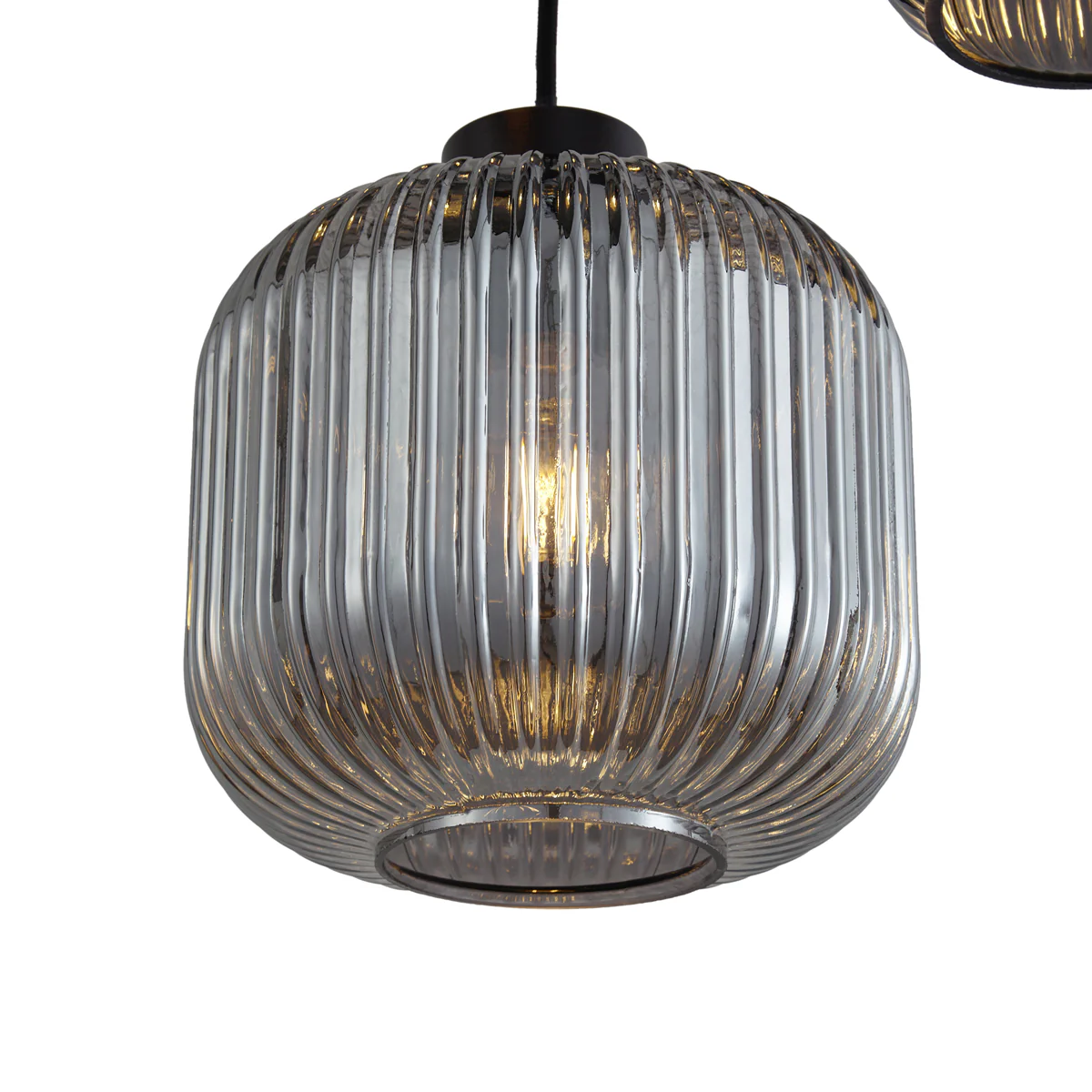 QAZQA Design hanglamp zwart met smoke glas 5-lichts - Ana - Image 3