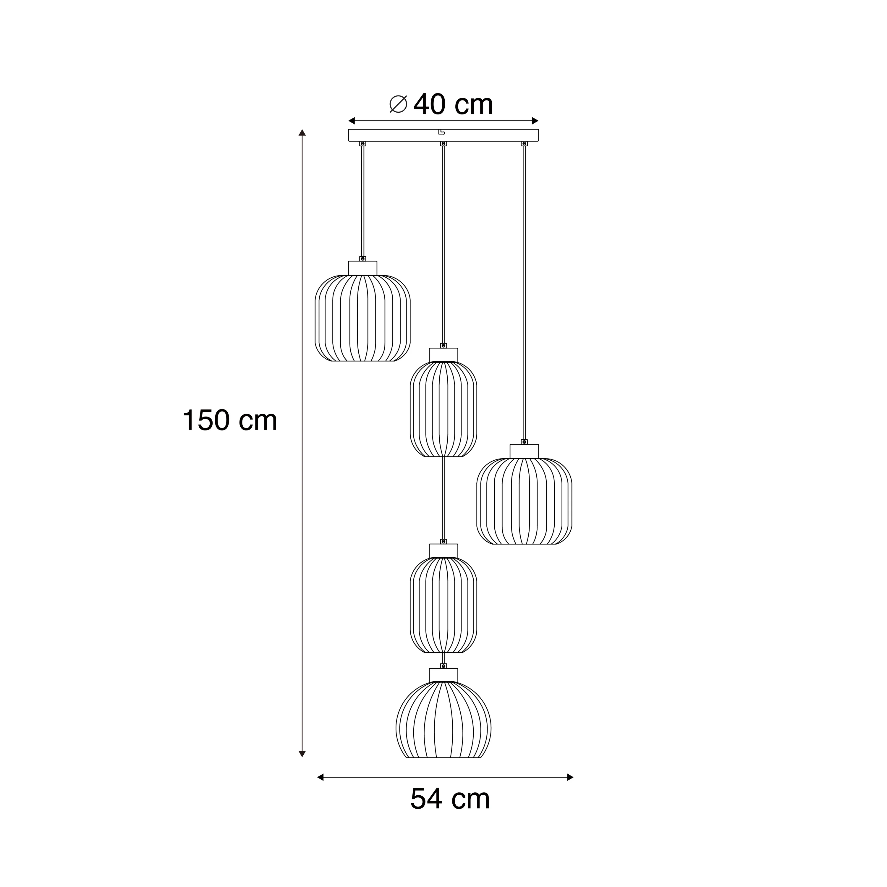 QAZQA Design hanglamp zwart met smoke glas 5-lichts - Ana - Image 4