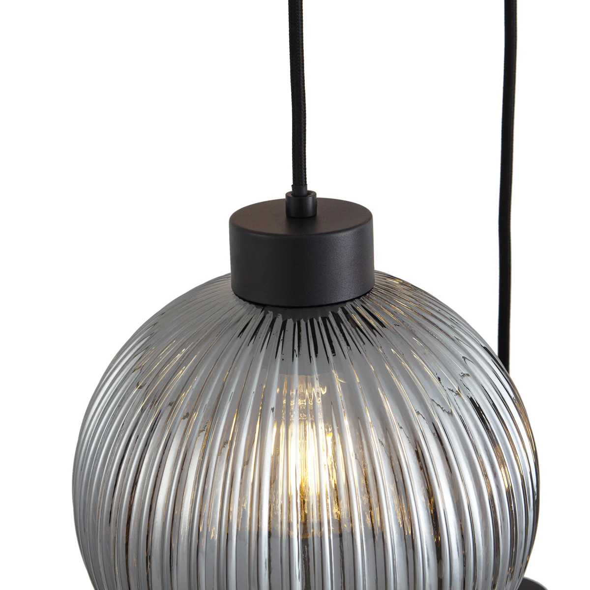 QAZQA Design hanglamp zwart met smoke glas 5-lichts - Ana - Image 5